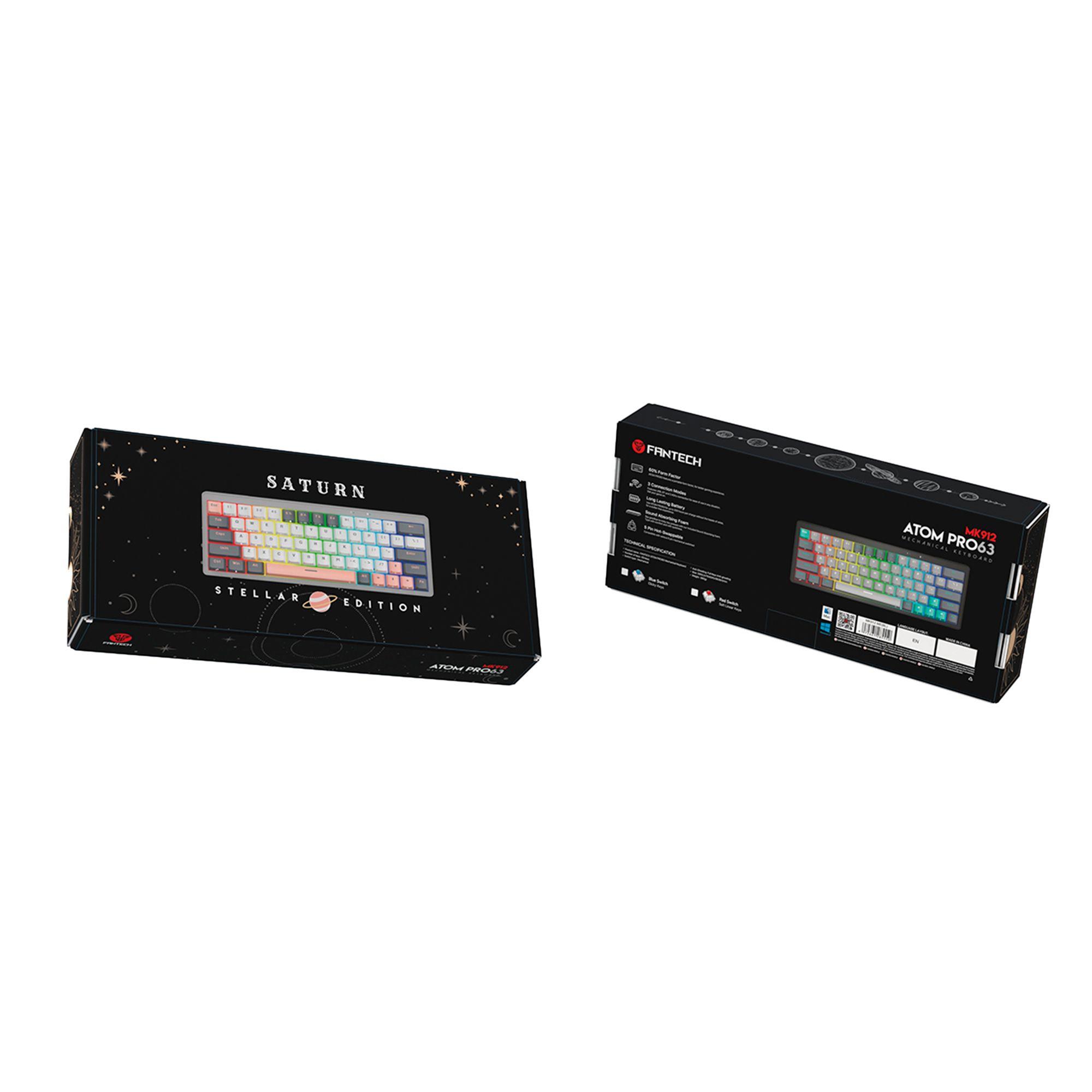 Teclado Fantech ATOM Pro63 MK912 SATURN Grey - Switch Blue-2