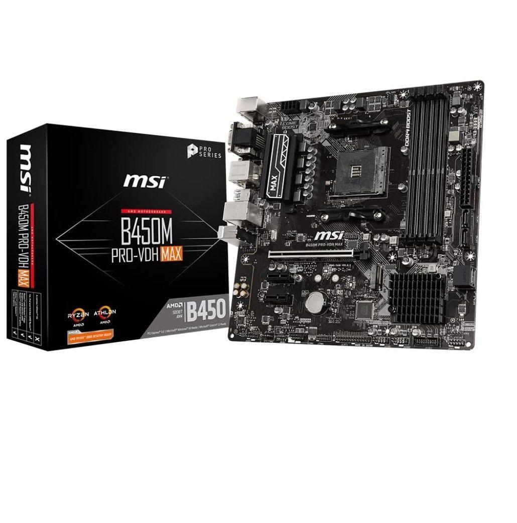 Placa Madre MSI B450M PRO-VDH MAX MATX AMD AM4-0