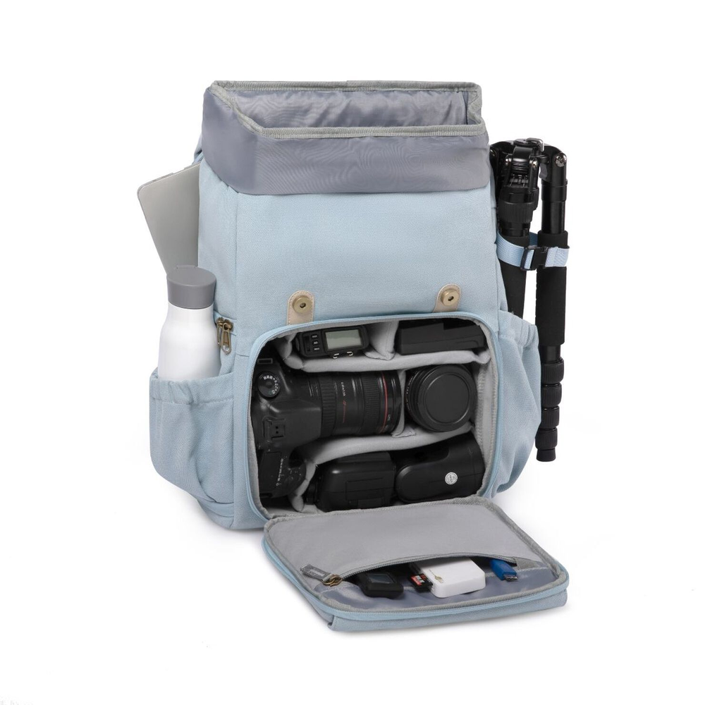 Bagsmart Mochila para camara y notebook de 15" - Azul-2