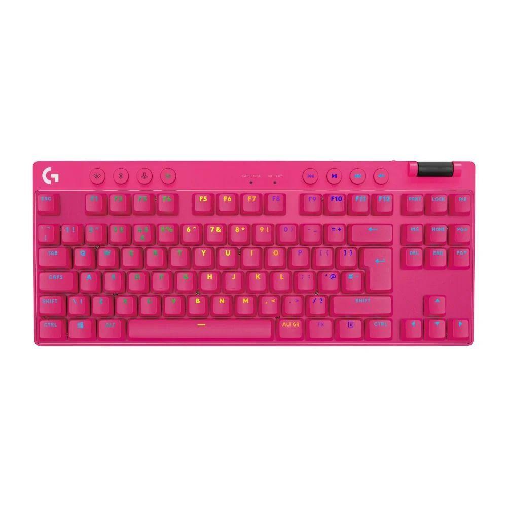 Teclado Gamer Logitech Pro X TKL US Magenta Sw Tactile-1