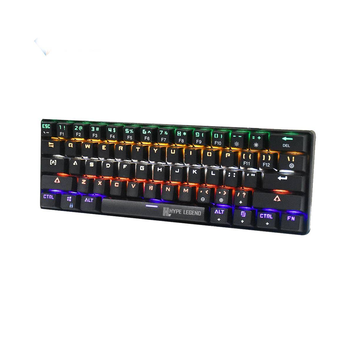 Teclado Hype Legend Rebel QWERTY Outemu Red US negro RGB-1
