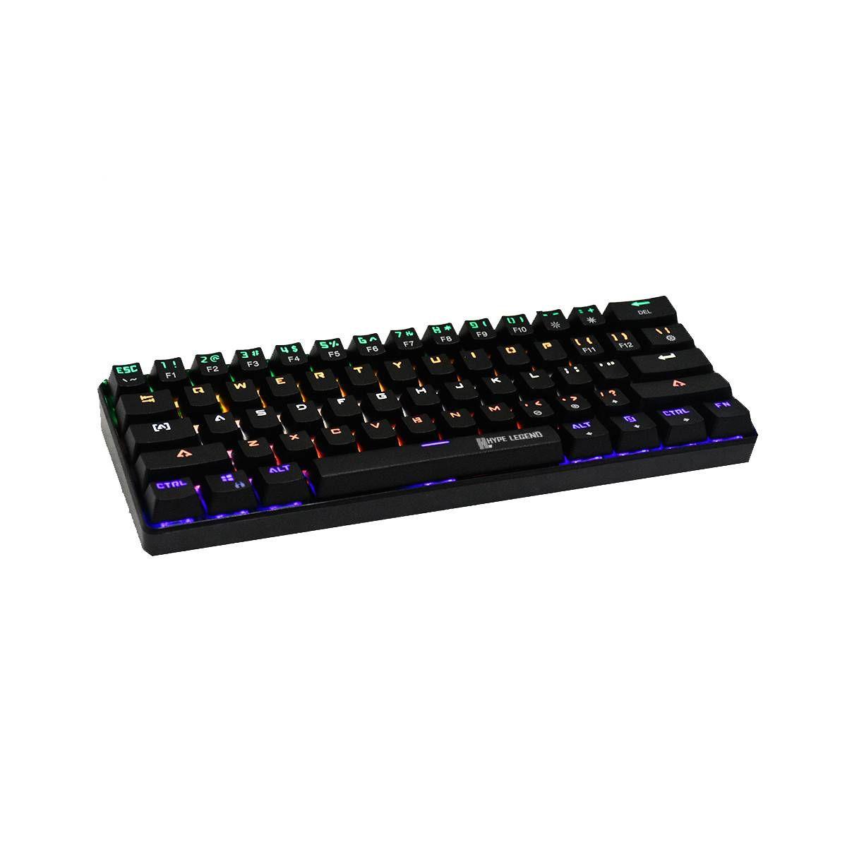 Teclado Hype Legend Rebel QWERTY Outemu Red US negro RGB-2