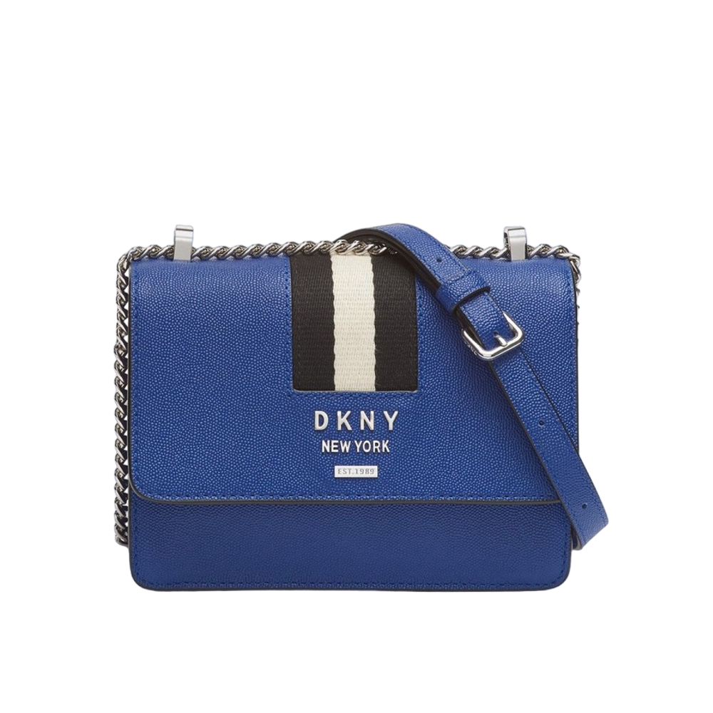 Cartera DKNY Azul Mediana Diseño Negro Blanco-0