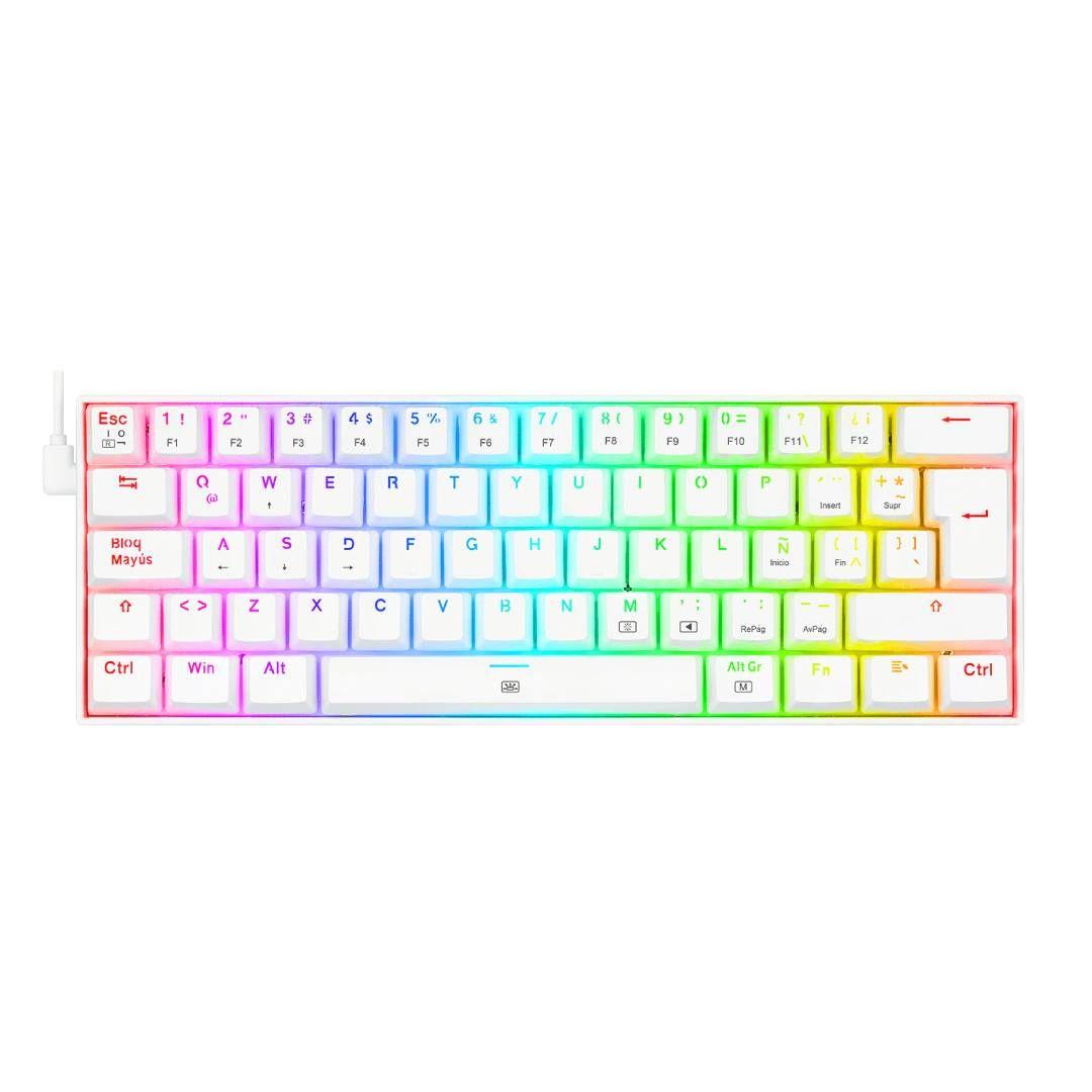 Teclado Mecánico Redragon K630rgb Dragonborn White-0