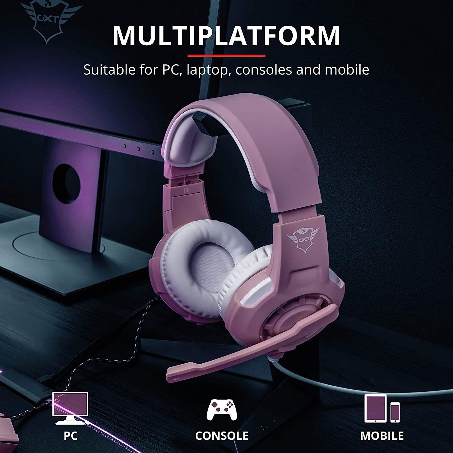 Audifonos Gamer Trust GXT 310P Radius Rosado 3.5mm-6