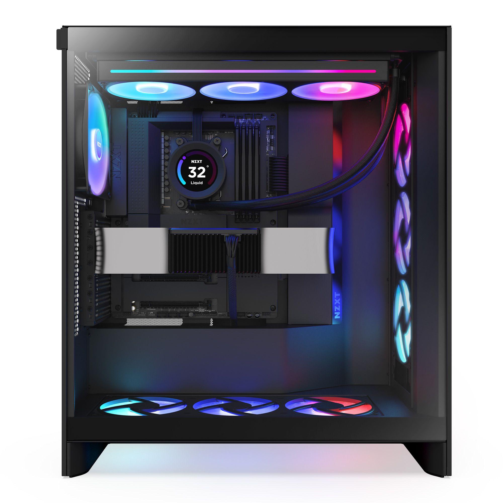 Gabinete NZXT H7 Flow RGB (2024) Mid-Tower Case Negro-9