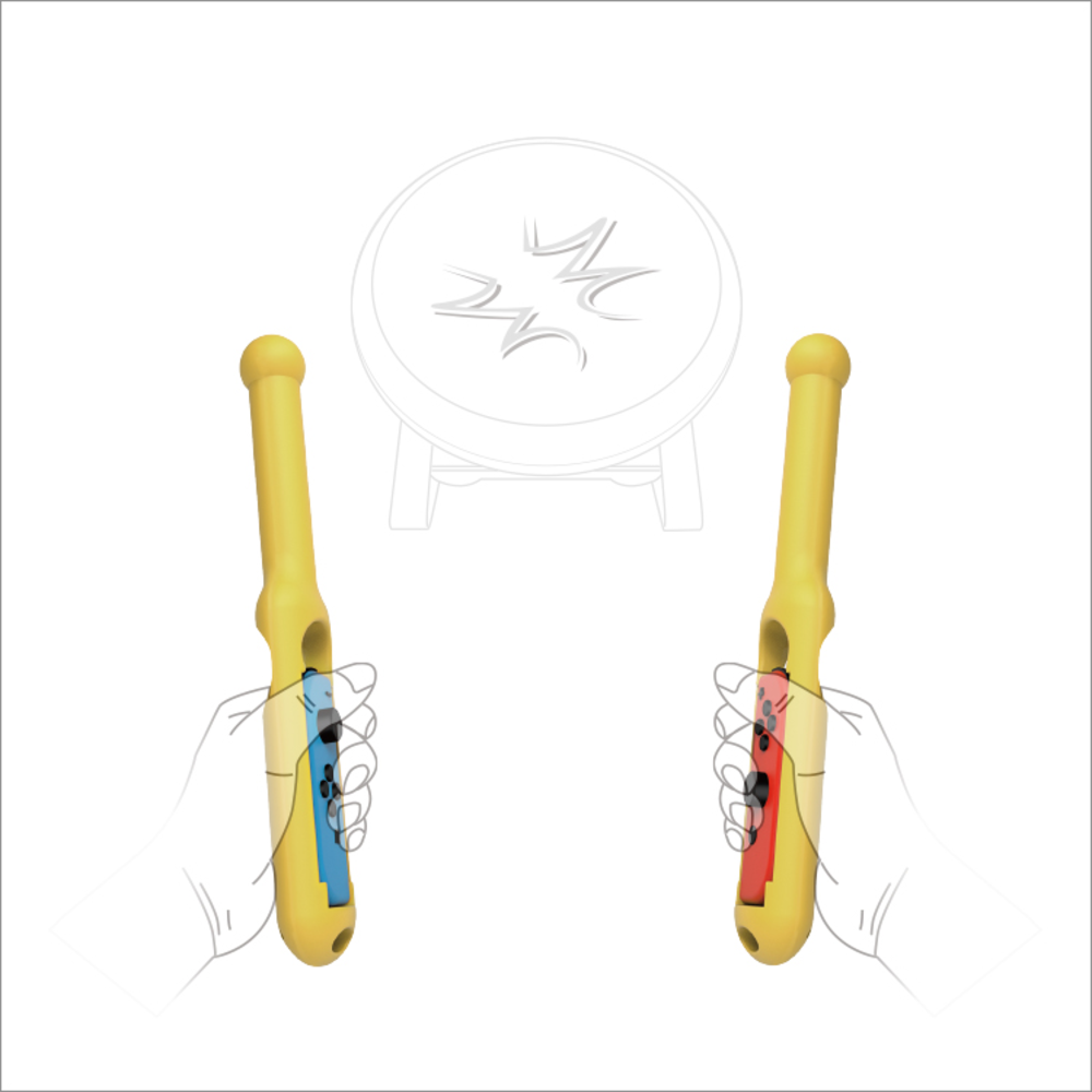 DOBE Adaptador tipo baquetas para Joy-Con x2 Amarillo-4