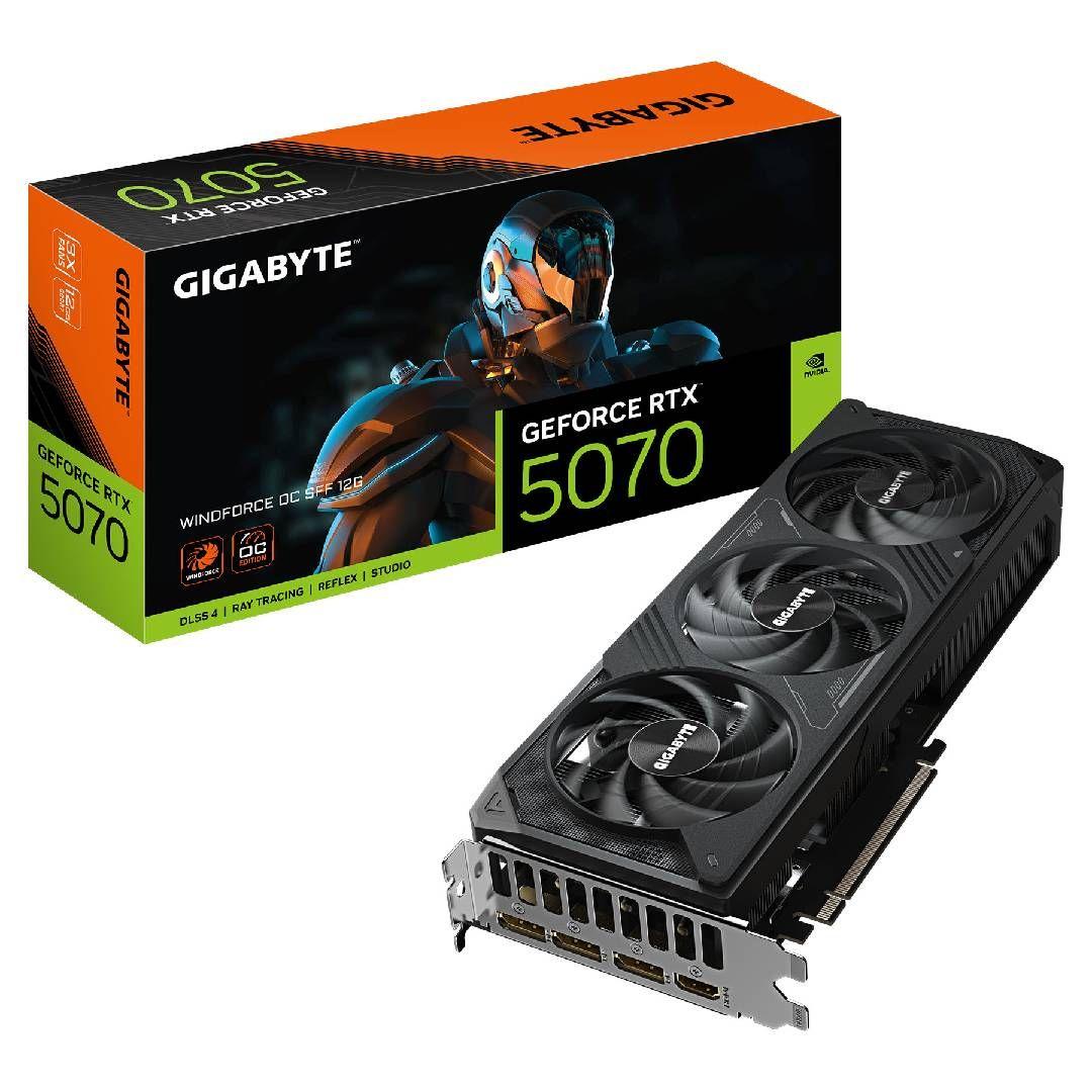Tarjeta de Video Gigabyte RTX5070 Windforce OC SFF 12G GDDR7-0