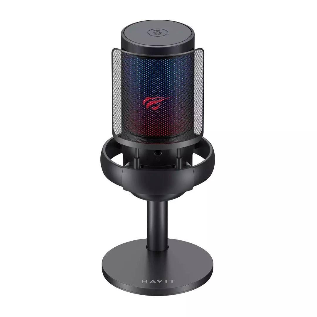 Microfono de Condensador Havit GK50B, USB, RGB-0