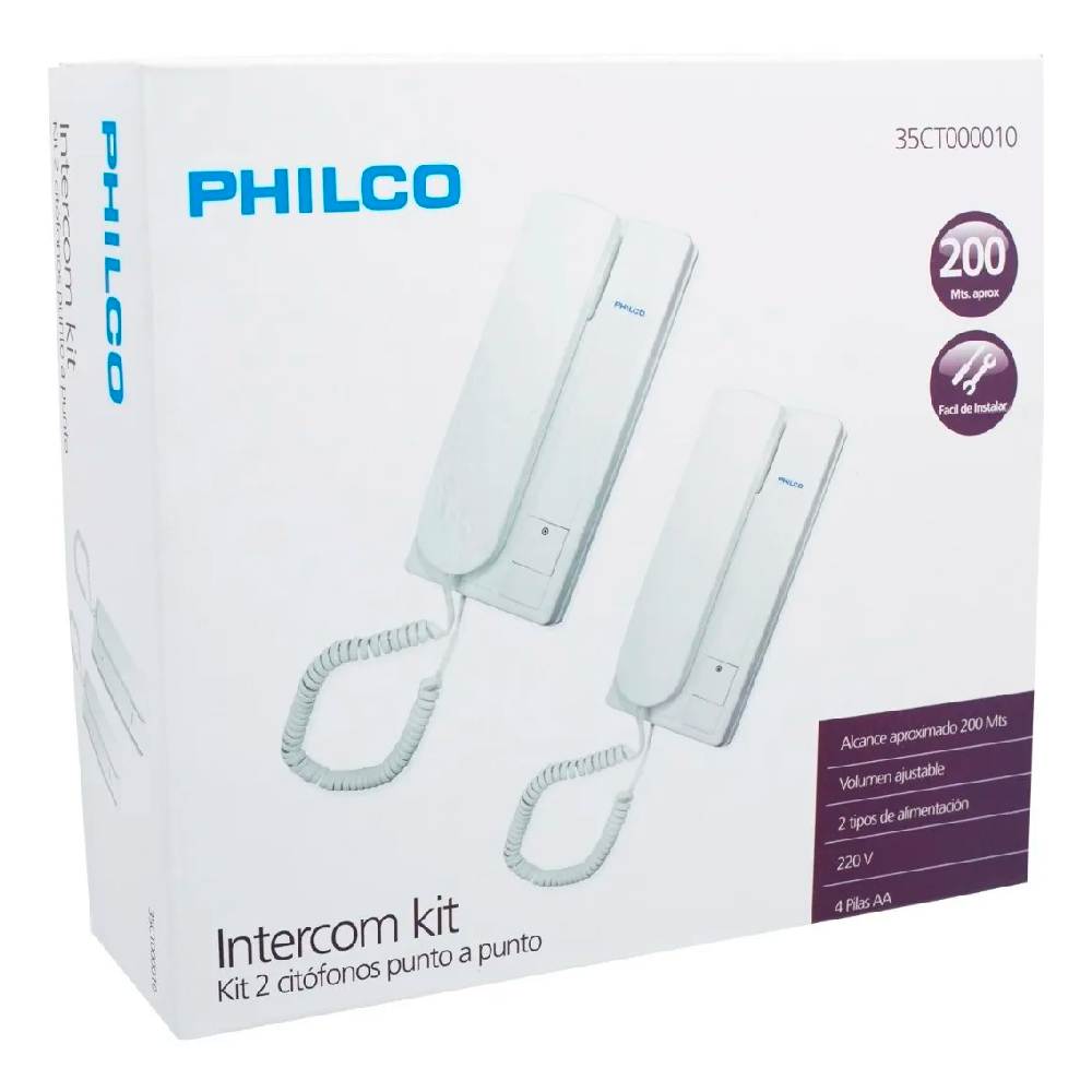 Citófono Philco PTO/PTO 220 Volts CT-10 200m distancia-3