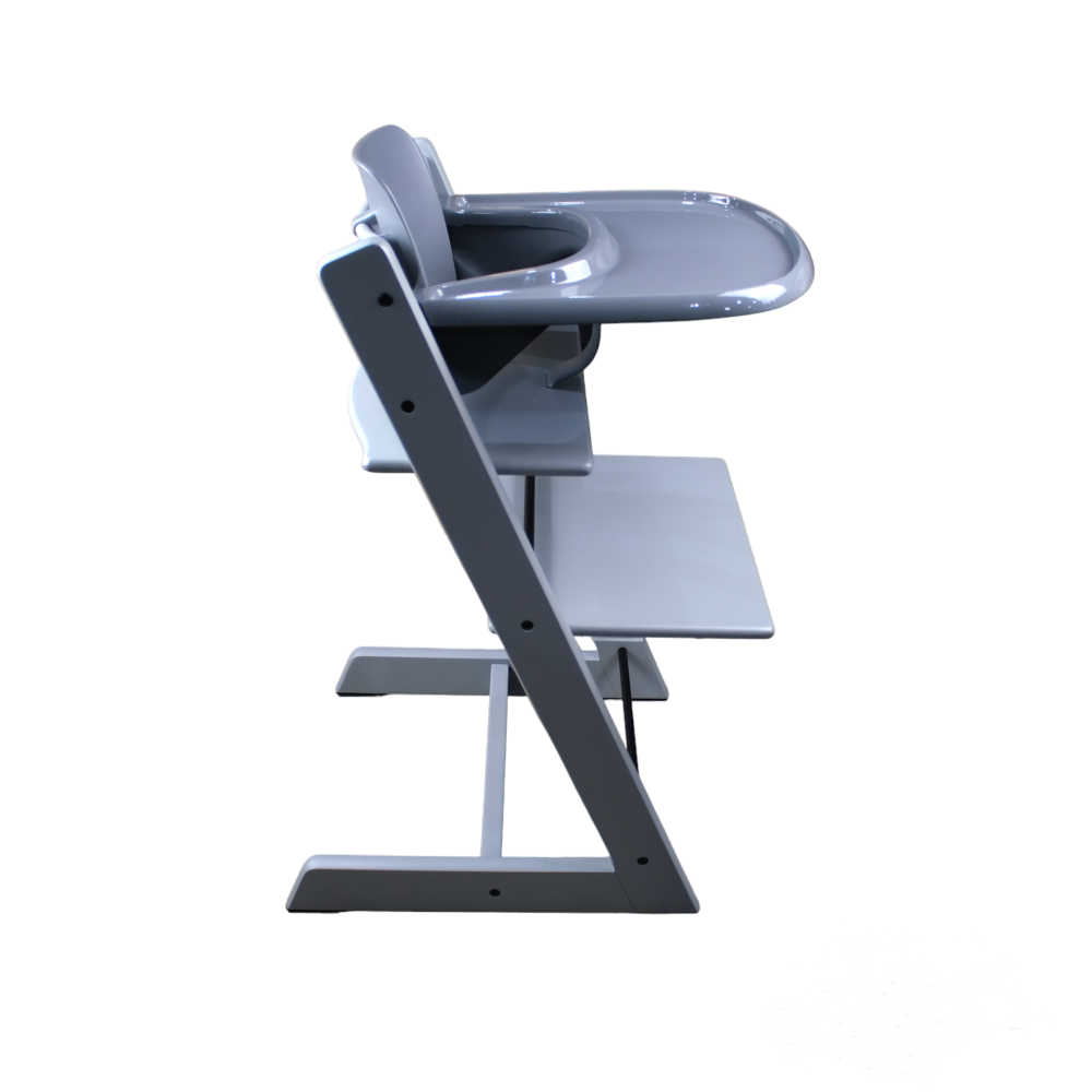 Silla Comedor p Bebes Estilo Nordico color Gris + Extras-3