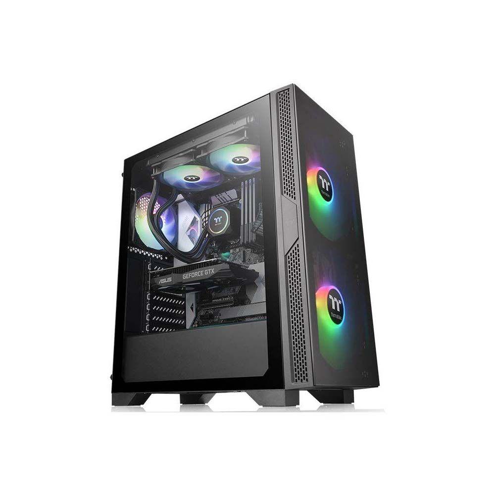 Gabinete Gamer Thermaltake Versa T25 TG Negro MidTower-0