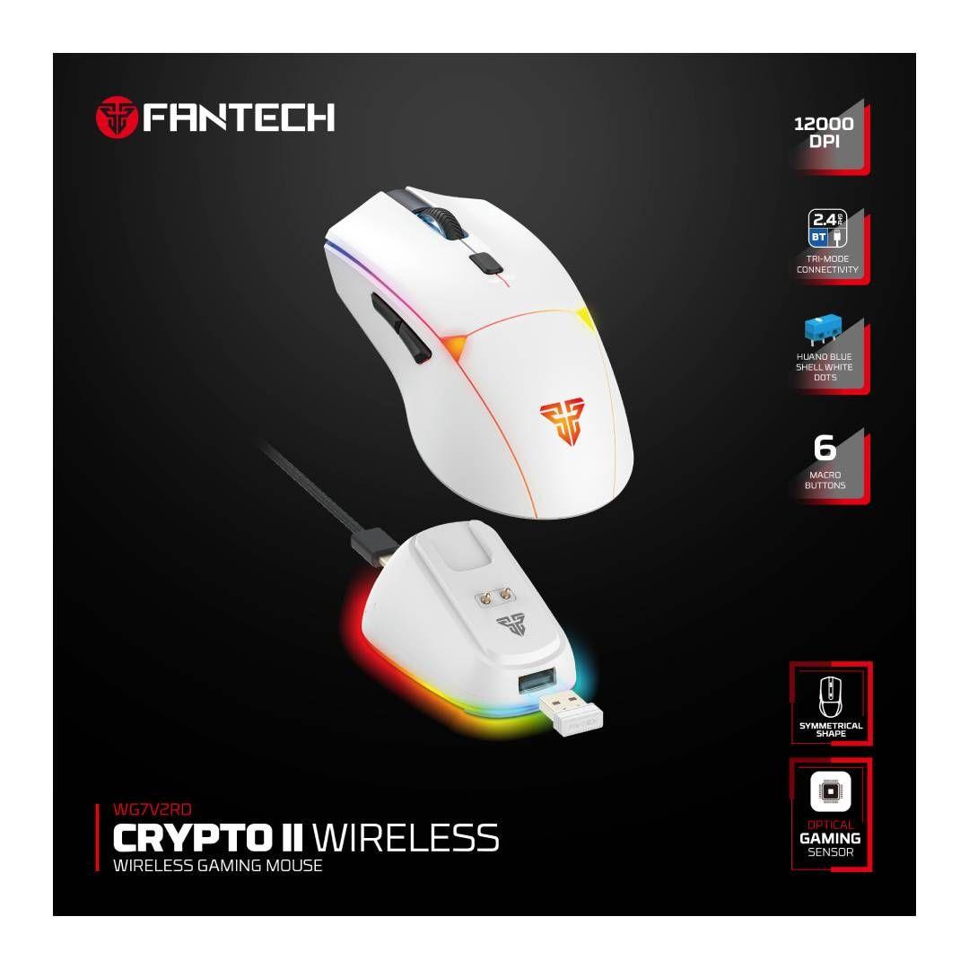 Mouse Inalámbrico Fantech WG7V2RD CRYPTO II 12.000 DPI White-5