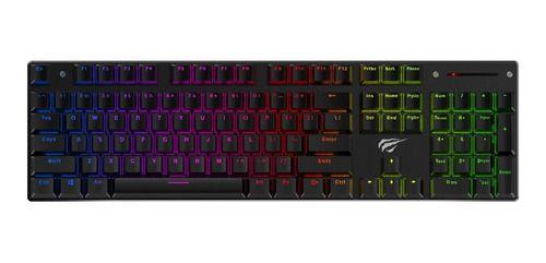 Teclado Mecanico Rgb Con Reposamuñecas Outemu Blue Hv-kb432l-8