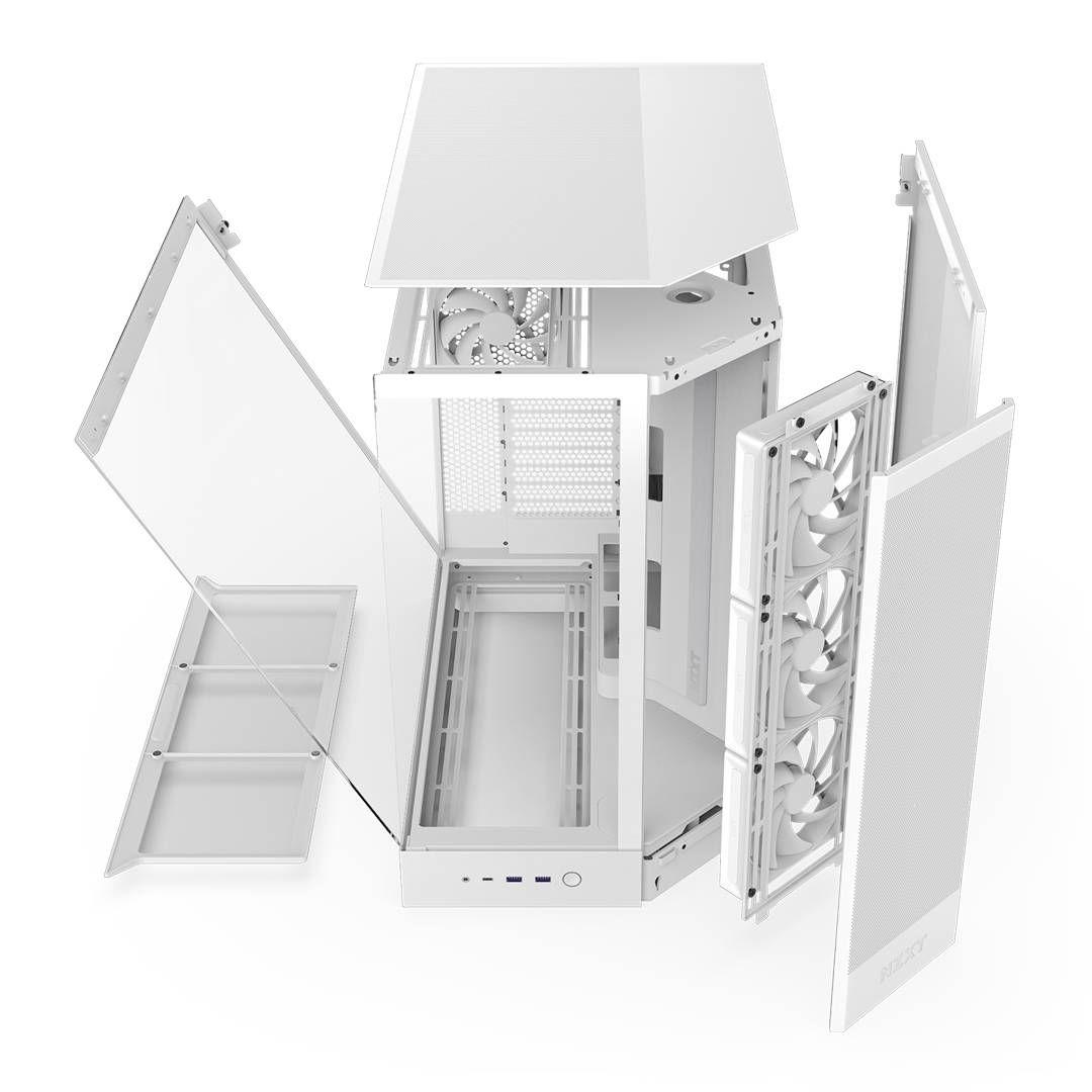 Gabinete NZXT H9 Flow (2025) Dual-Chamber Mid-Tower White-7