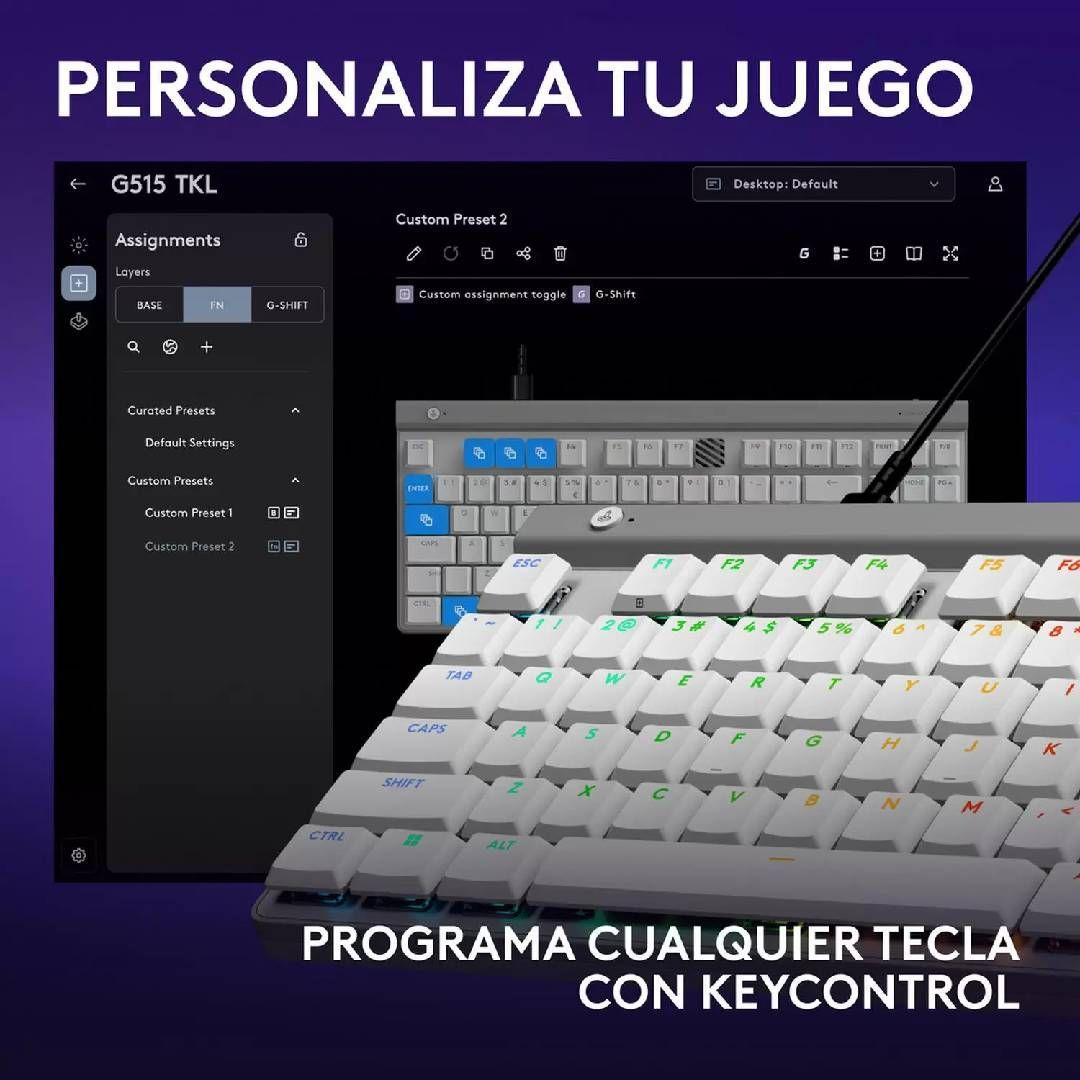 Logitech G515 TKL White Alámbrico-3