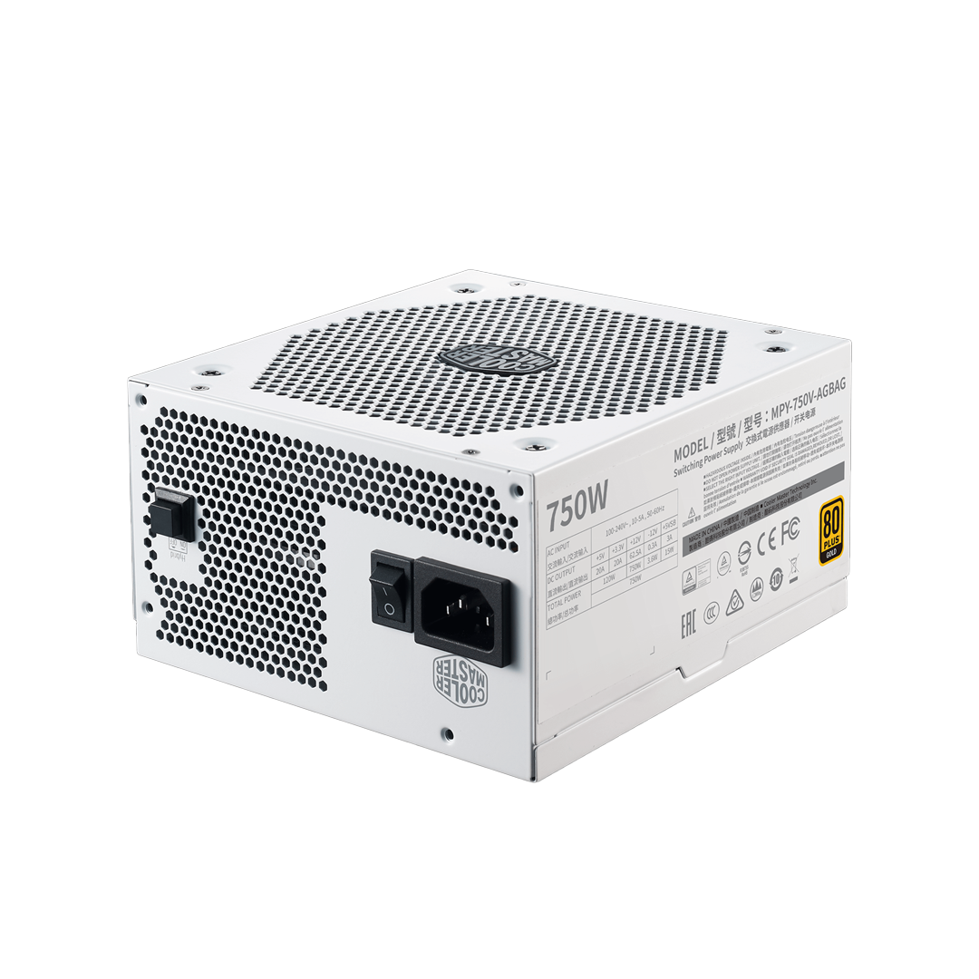 Fuente de Poder Cooler Master V2 750W Blanca 80+ Gold Mod-2