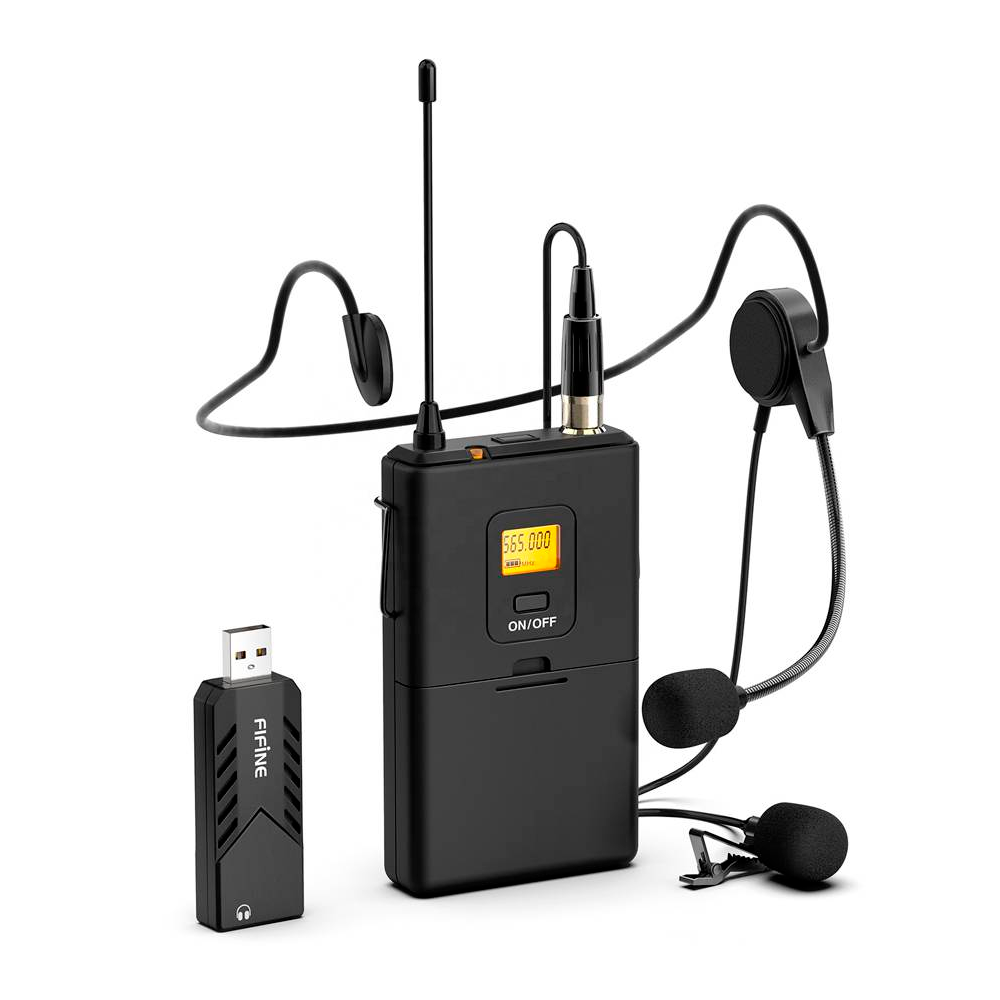 Microfono USB Inalambrico de Solapa UH Fifine K031B-0