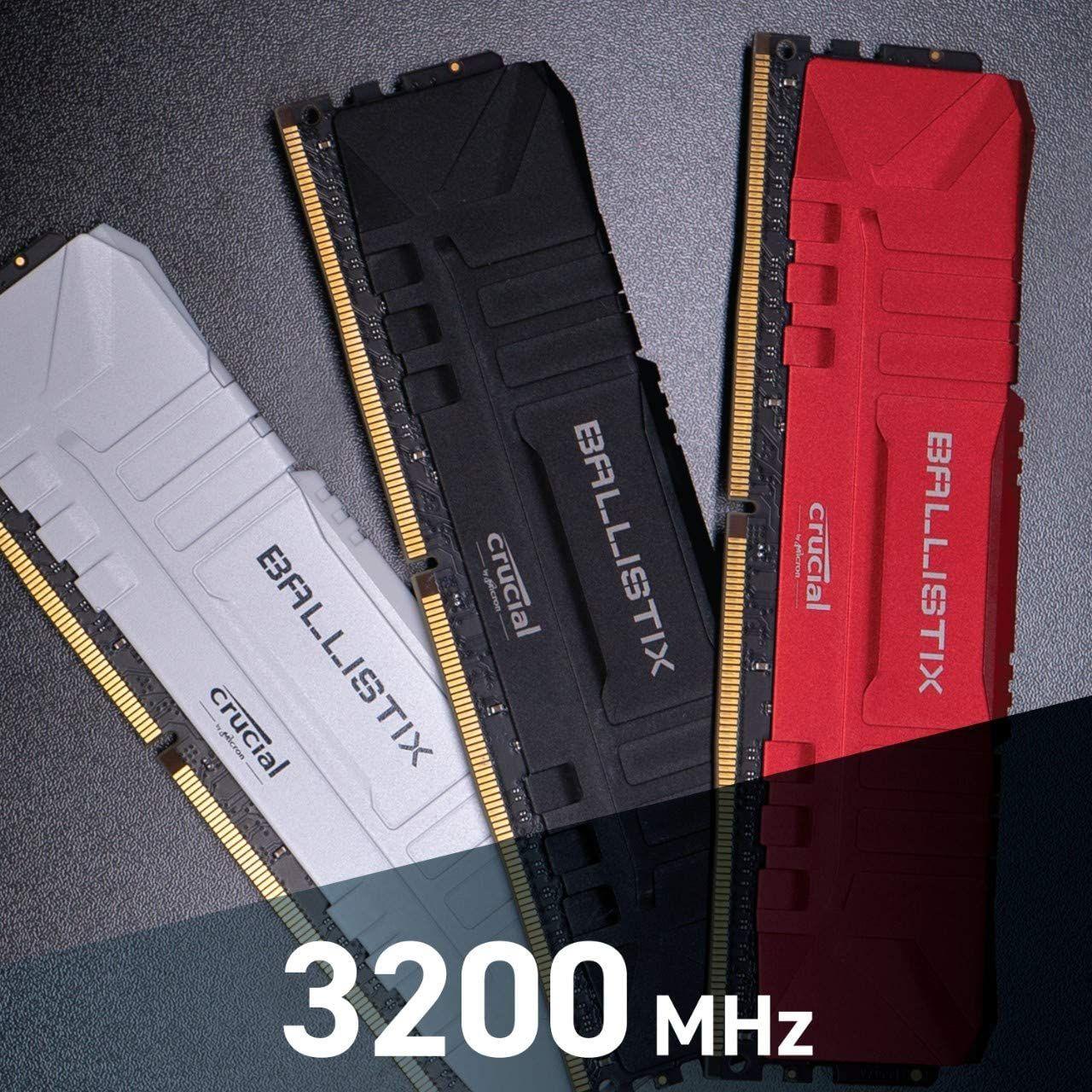 Memoria Ram Crucial Ballistix Blanco DDR4 8GB 3200MHz-2