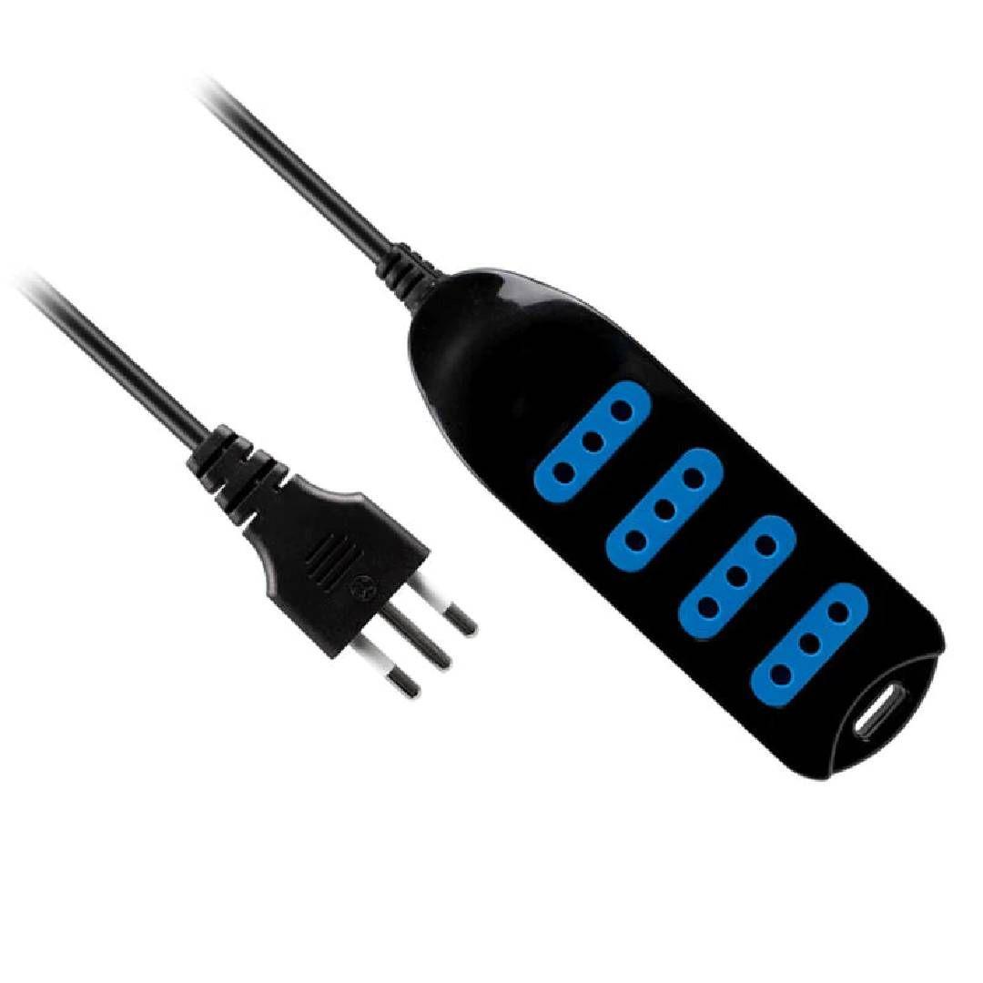 Extensión Eléctrica Philco 5 mts 4 Entradas Negro-0
