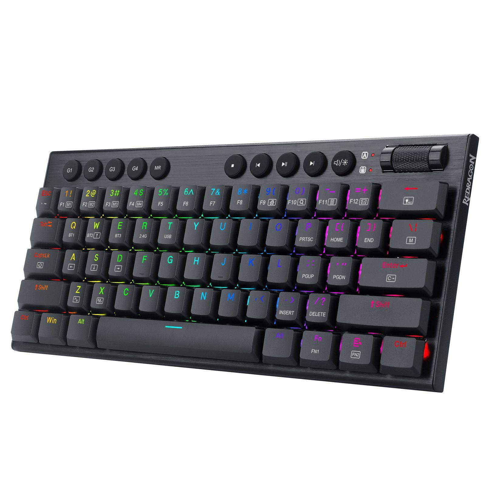 Teclado Horus Mini Pro Inalámbrico Ingles Sw Red RGB K632-1