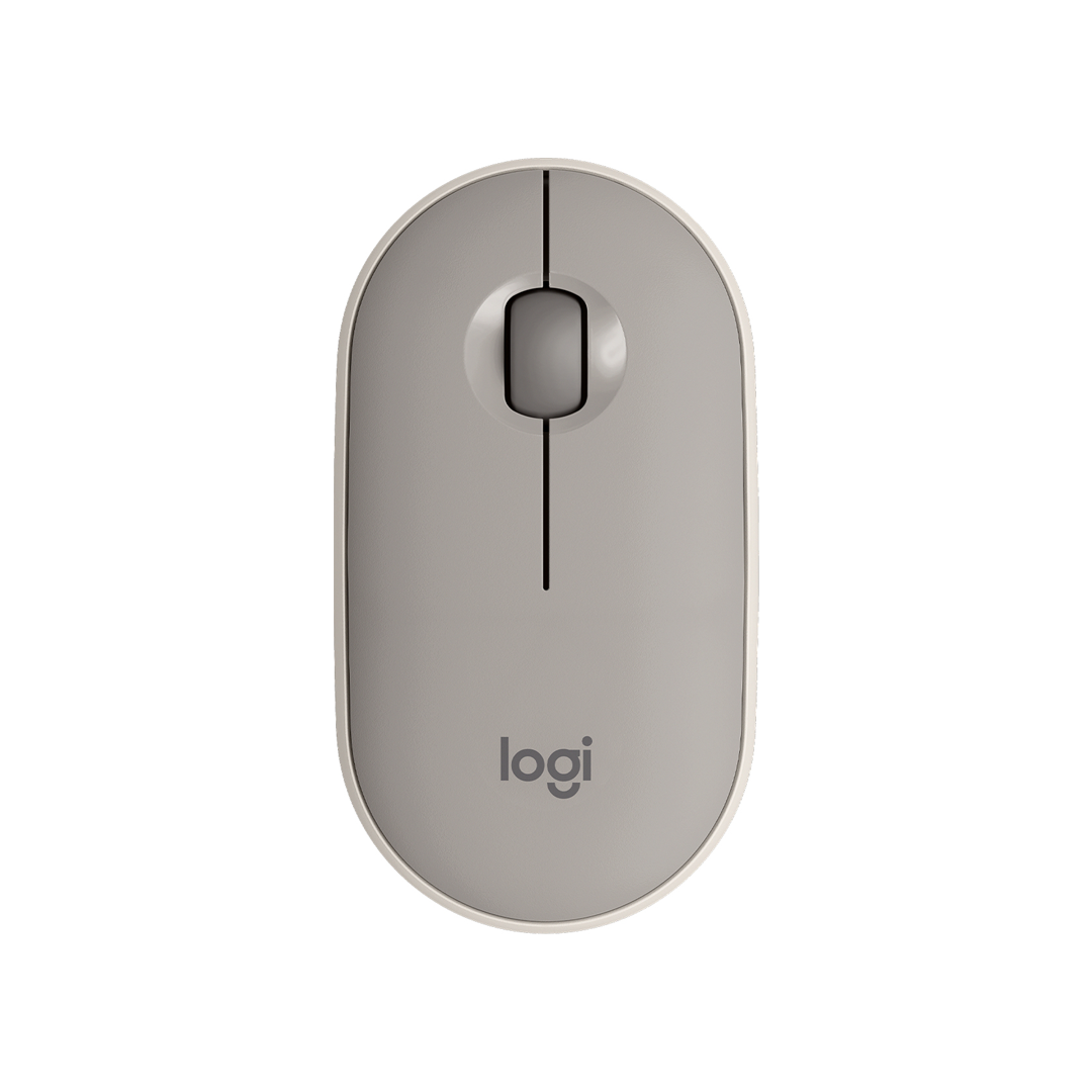 Mouse inalámbrico Logitech Pebble M350 Almond Milk 1000dpi-0