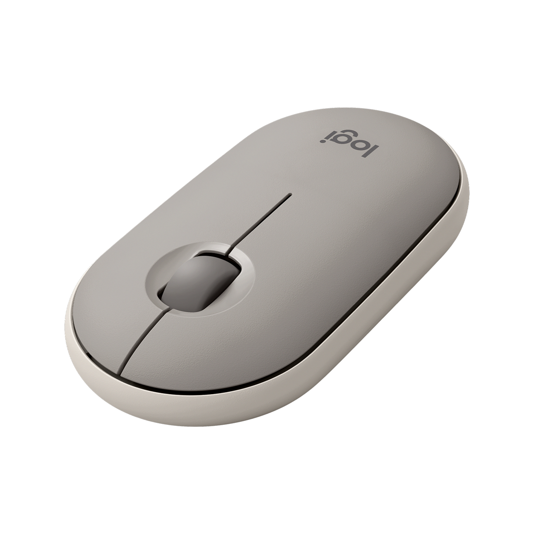 Mouse inalámbrico Logitech Pebble M350 Almond Milk 1000dpi-1