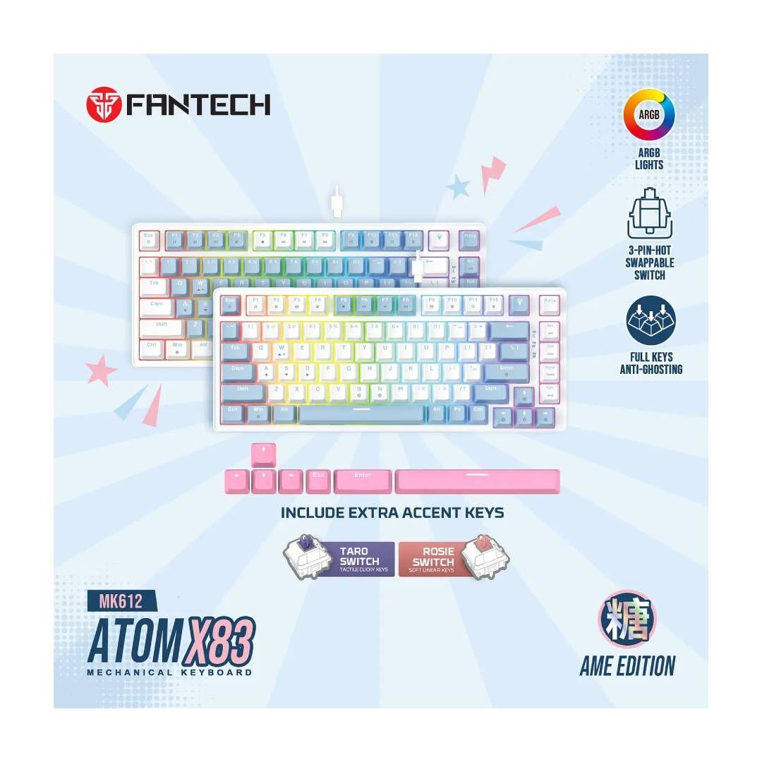 Teclado Fantech ATOM X83 MK612 AME White (Switch Rosie)-2