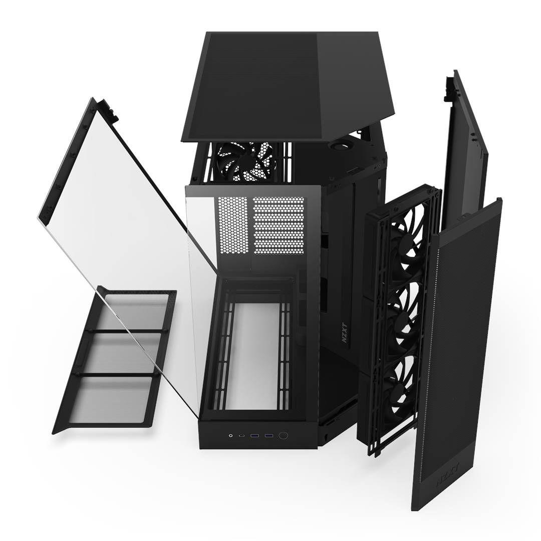 Gabinete NZXT H9 Flow (2025) Dual-Chamber Mid-Tower Black-7