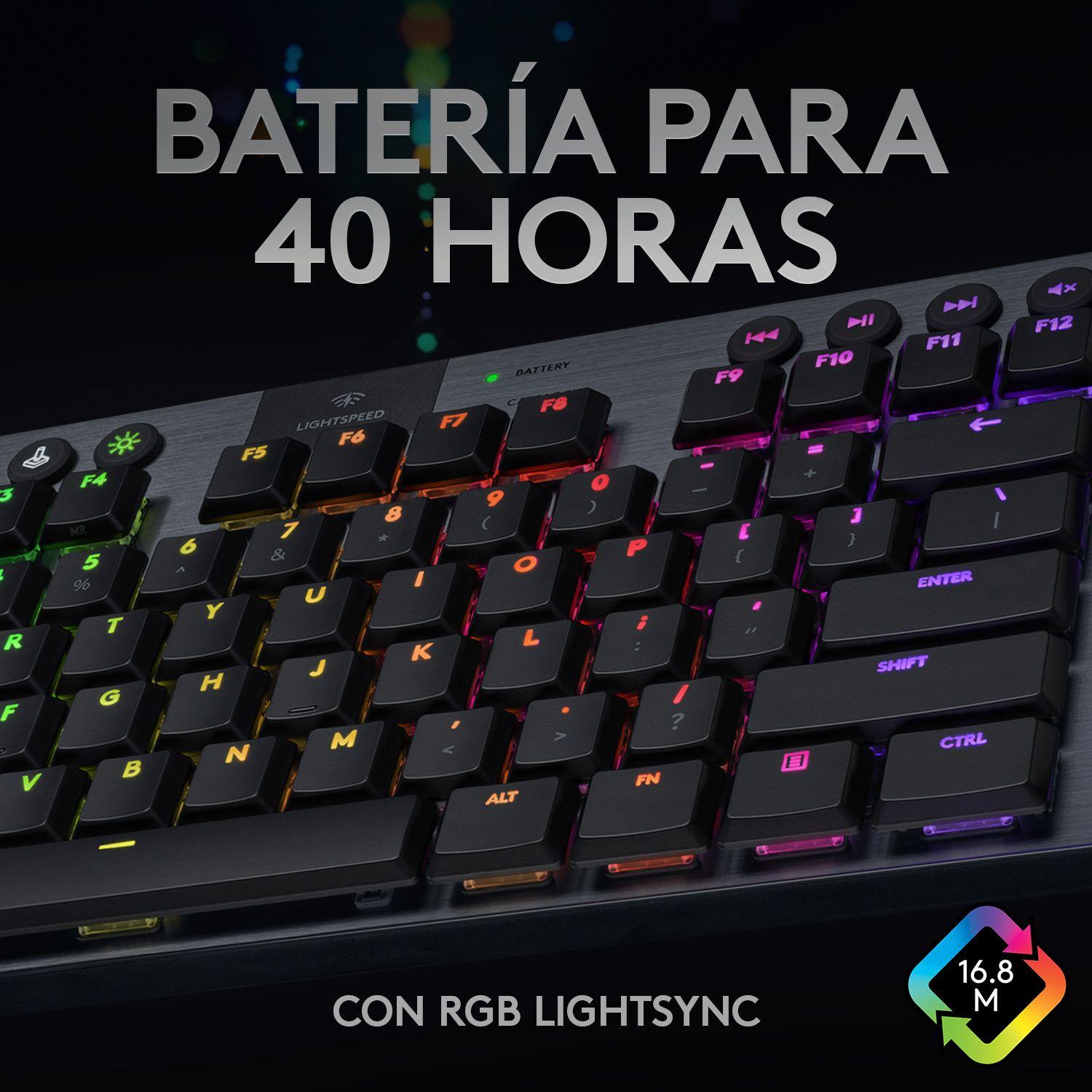 Teclado gamer Logitech G915 TKL QWERTY GL Tactile inglés-1