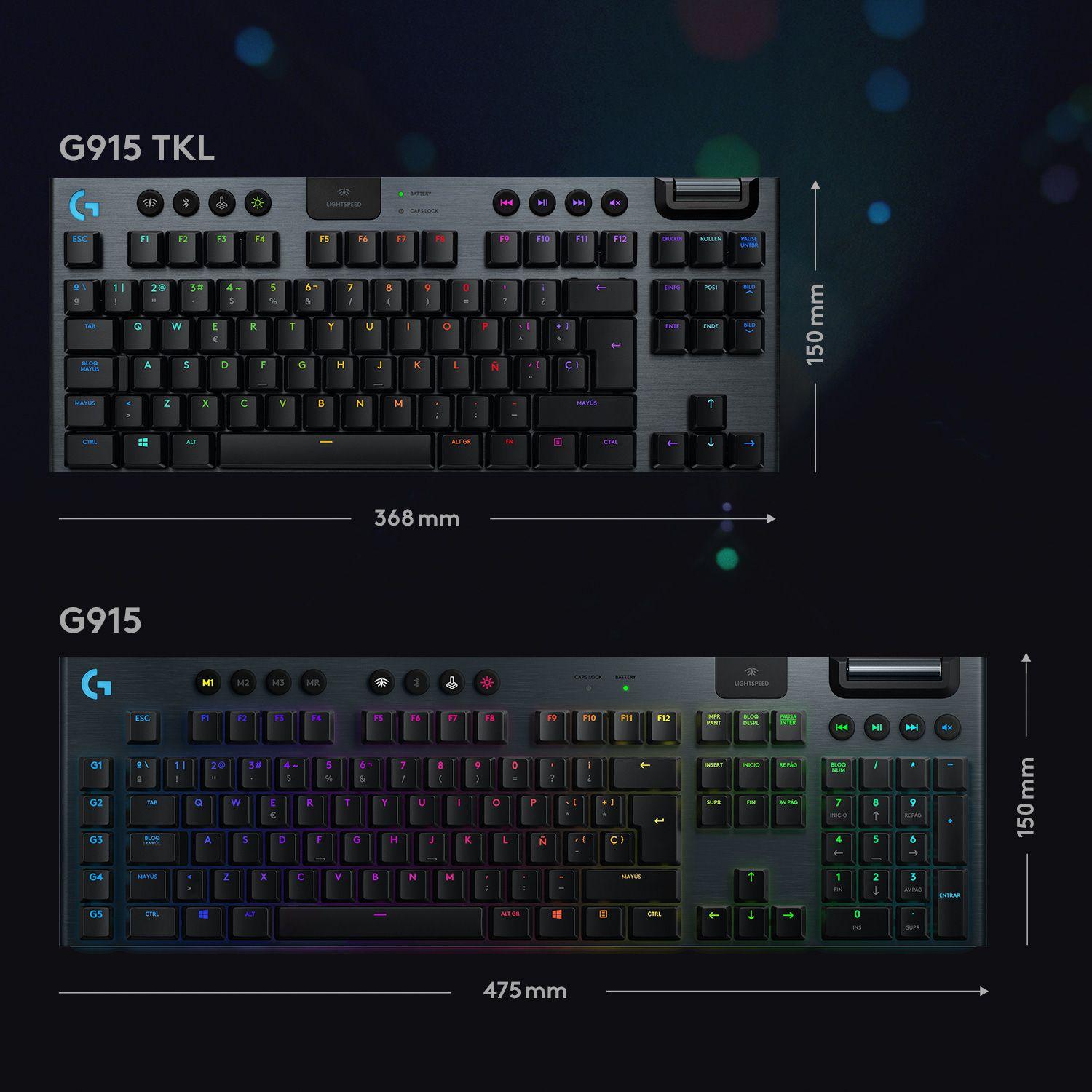 Teclado gamer Logitech G915 TKL QWERTY GL Tactile inglés-4