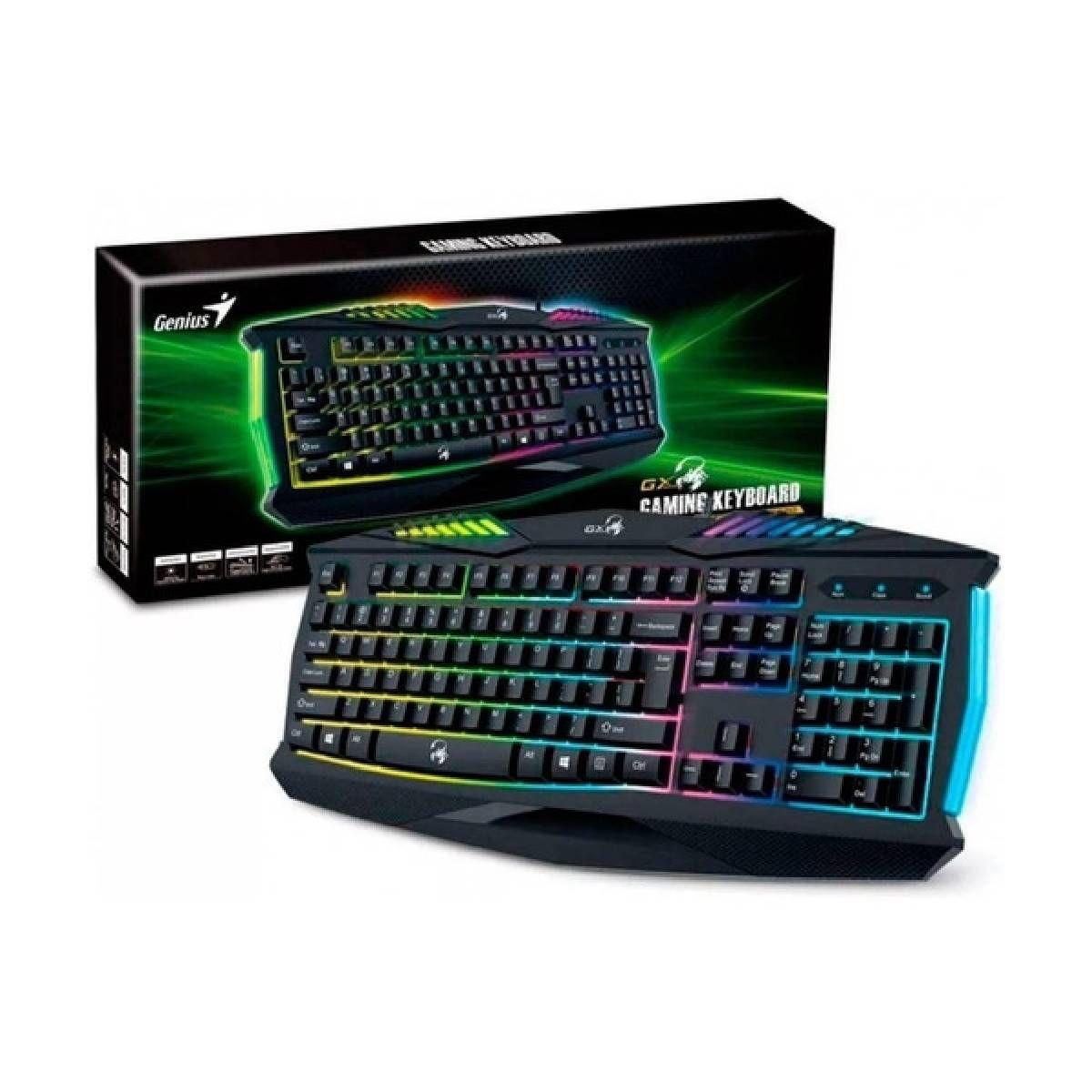 Teclado Gamer Genius Gx Scorpion K220 Retroiluminado Usb-0