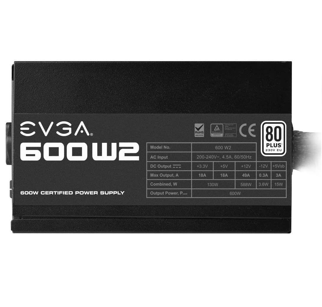 Fuente de Poder EVGA 600W2 WHITE 80+ PLUS-2