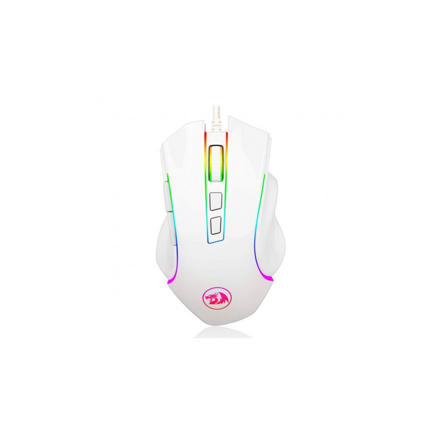 Mouse Gamer Redragon Griffin RGB M607W Blanco 7200 DPI-0