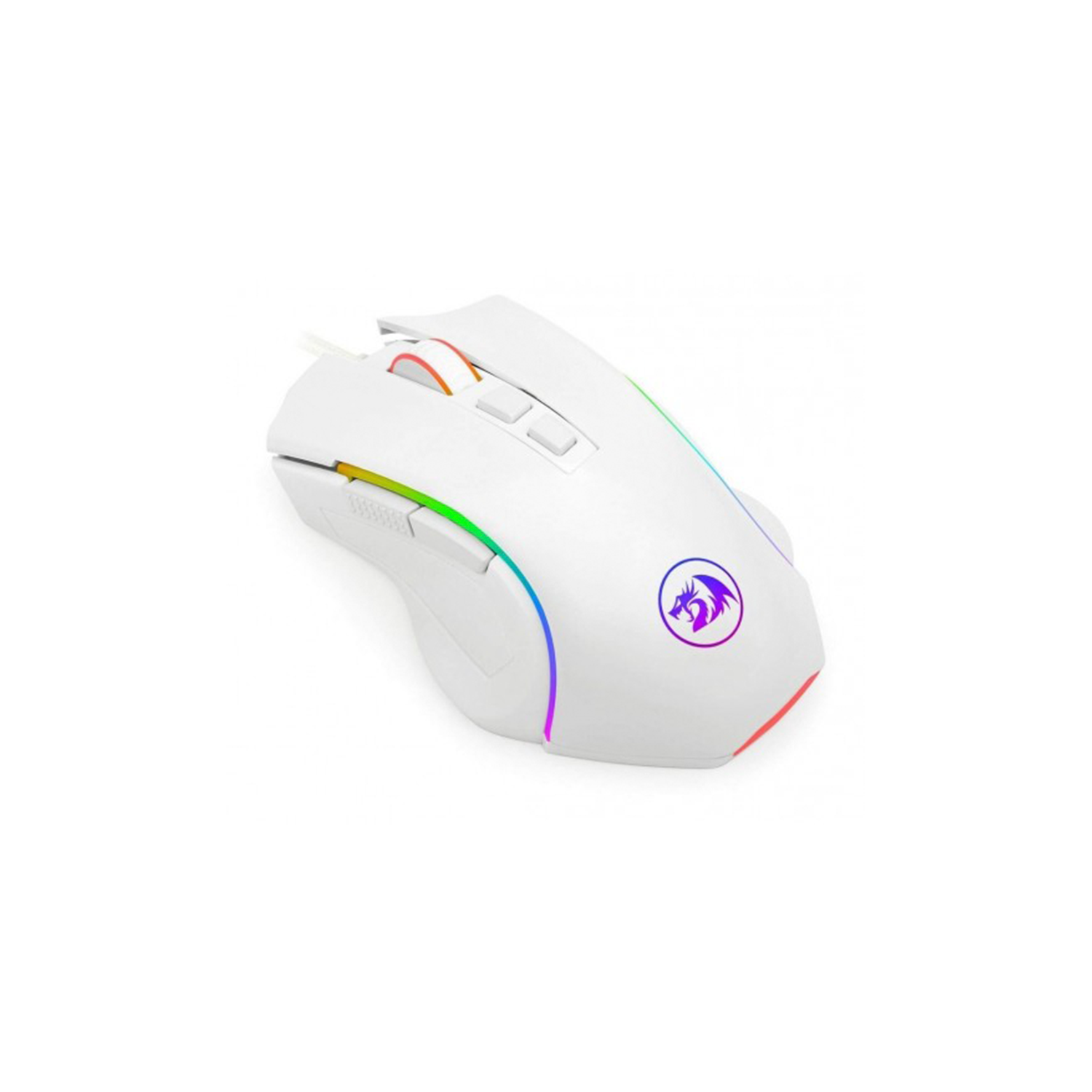 Mouse Gamer Redragon Griffin RGB M607W Blanco 7200 DPI-1