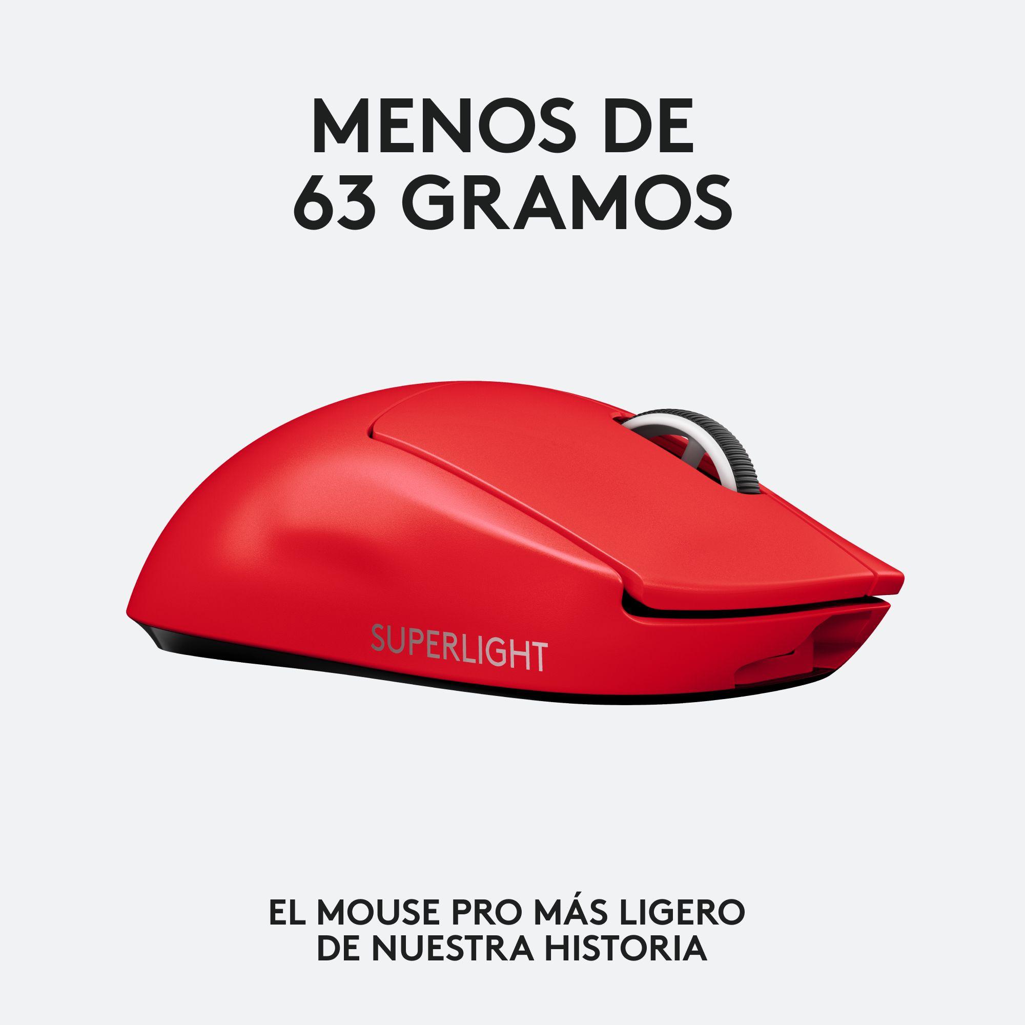 Mouse Gamer Logitech PRO X Superlight Inalambrico Rojo-2