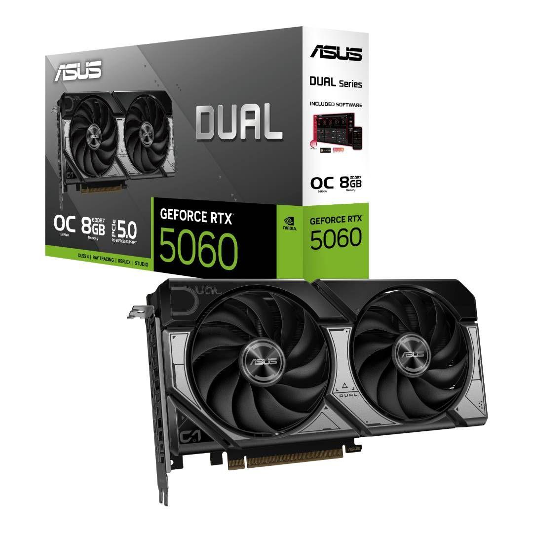 Tarjeta de Video ASUS Dual GeForce RTX 5060 EVO OC 8GB GDDR7-0