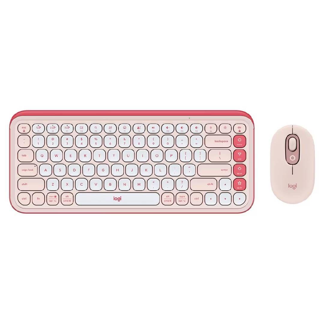 Teclado Logitech POP Icon Combo Español Rosa-0