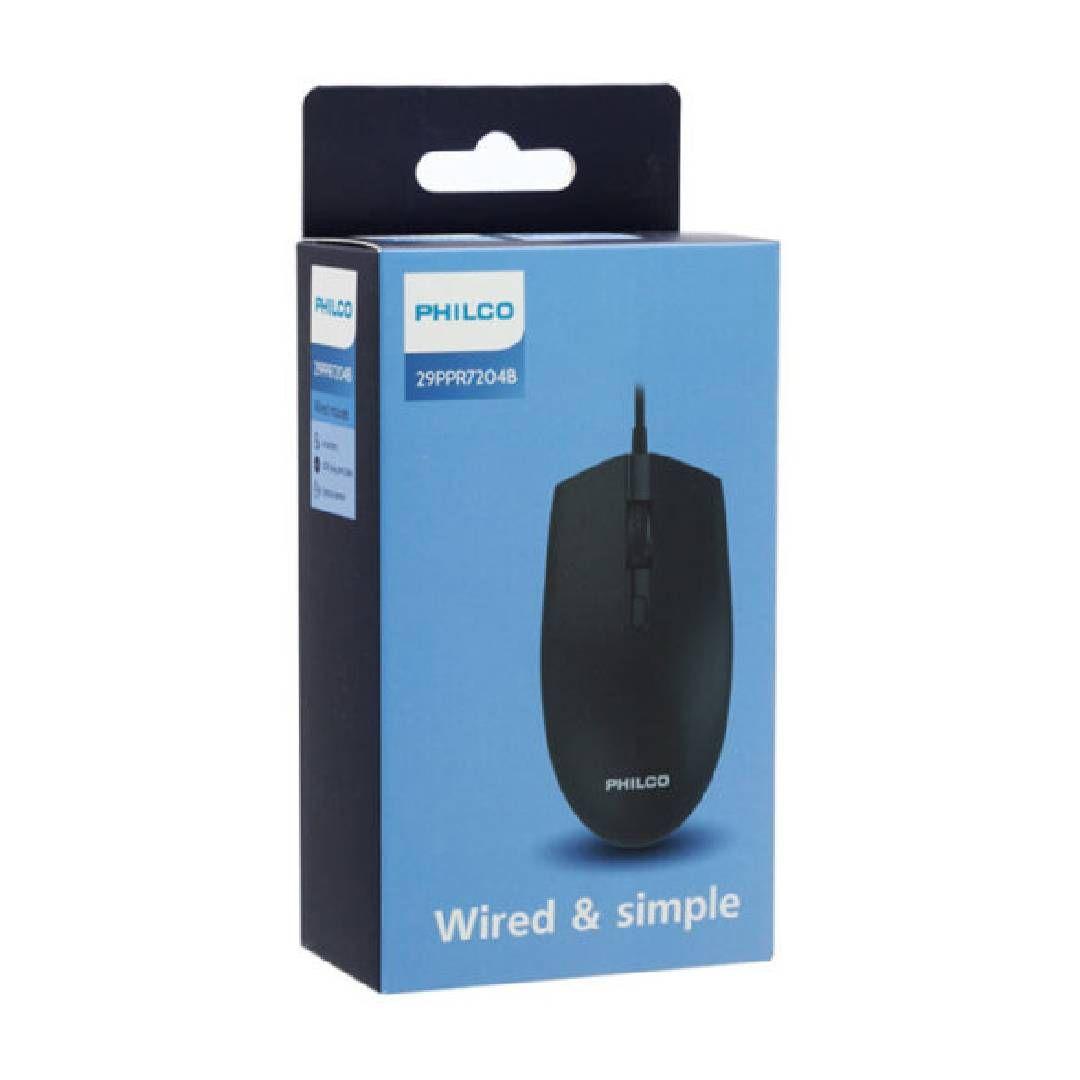 Mouse Alámbrico Philco SPK7204, 4 Botones, 1200DPI-1