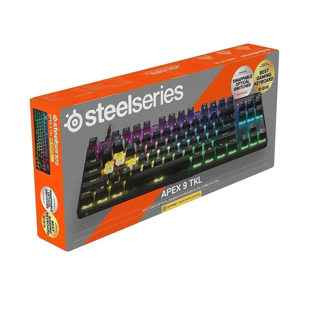 Teclado Gamer Optico Steelseries Apex 9 TKL, RGB, Negro-2