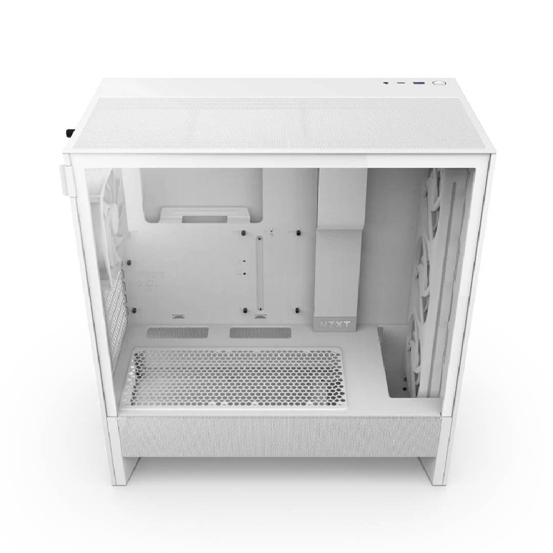 Gabinete NZXT H5 Flow RGB (2024) ATX c/ Fans RGB White-2