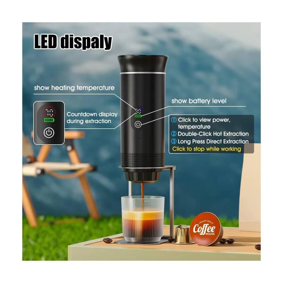 Cafetera Portátil DENOKIN para Auto y Camping 3 en 1-3