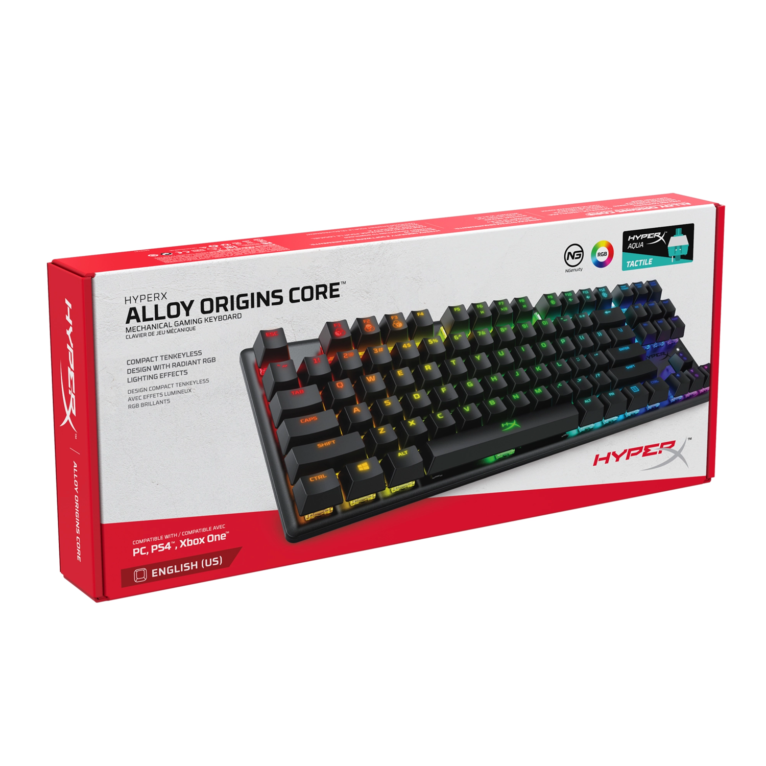 Teclado Gamer HyperX Alloy Origins Core RGB SW Aqua Blue-4