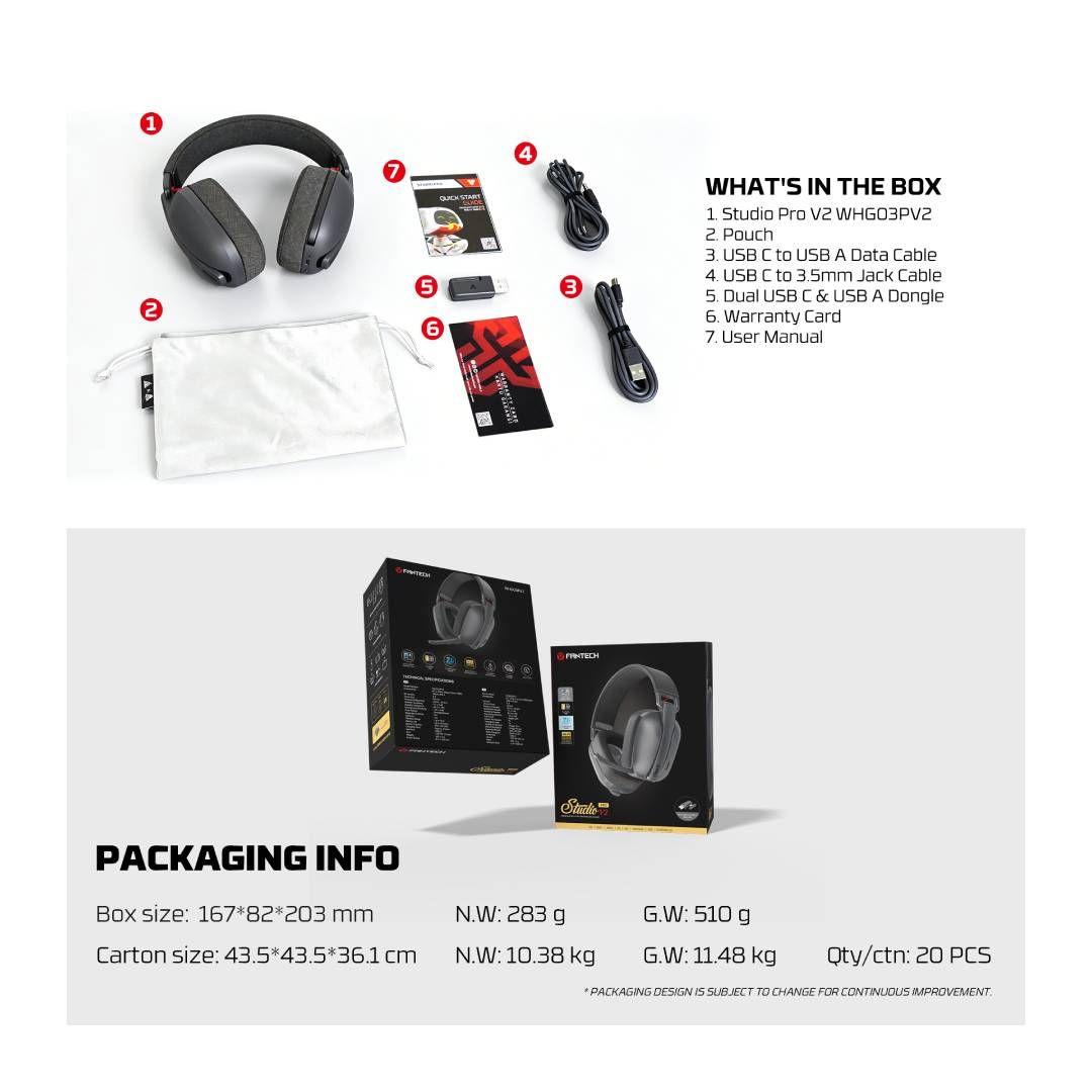 Audífonos Inalámbricos Fantech WHG03PV2 Studio Pro V2 7.1-5