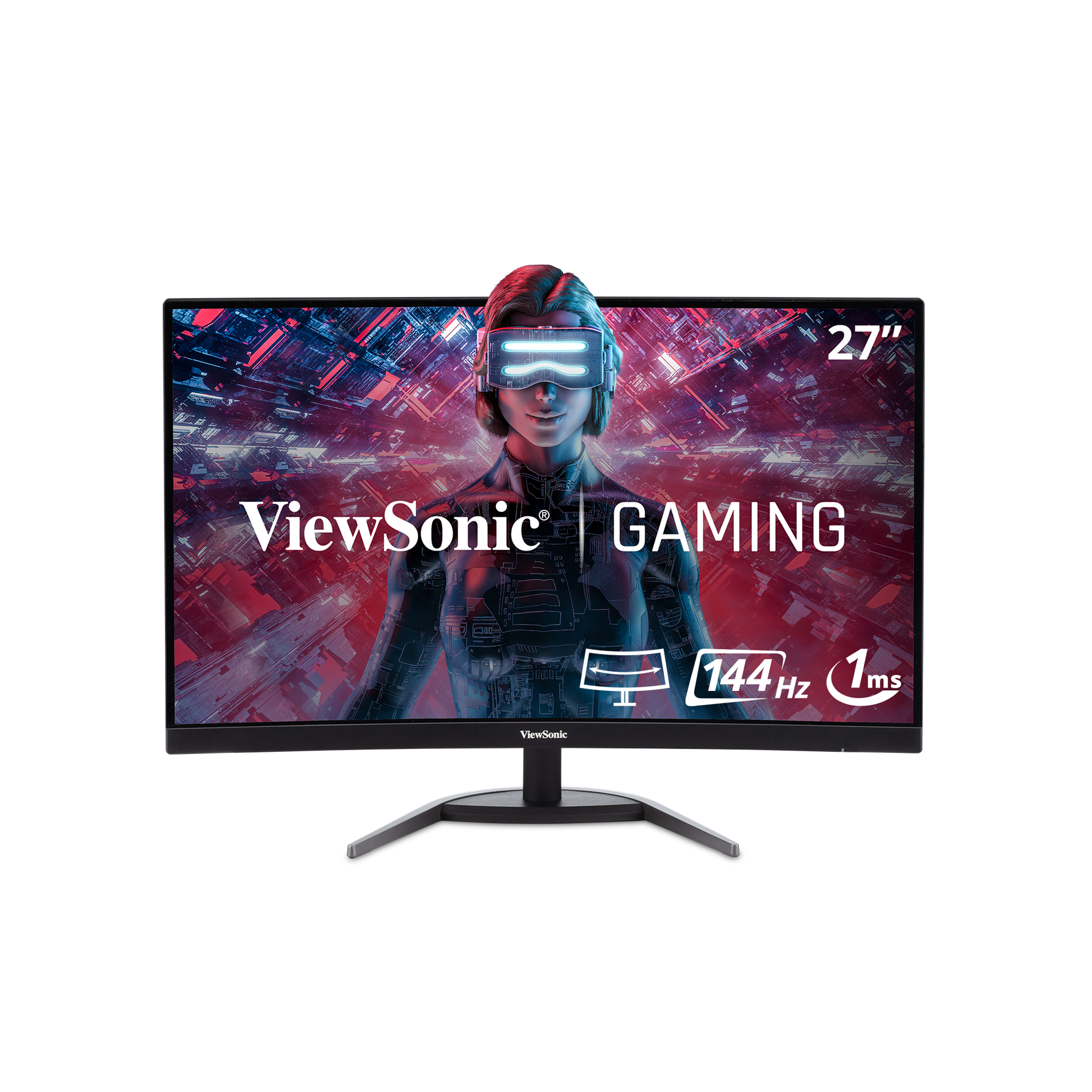 Monitor Gamer Viewsonic 27" VX2768-2K CURVO 1ms 144Hz-0