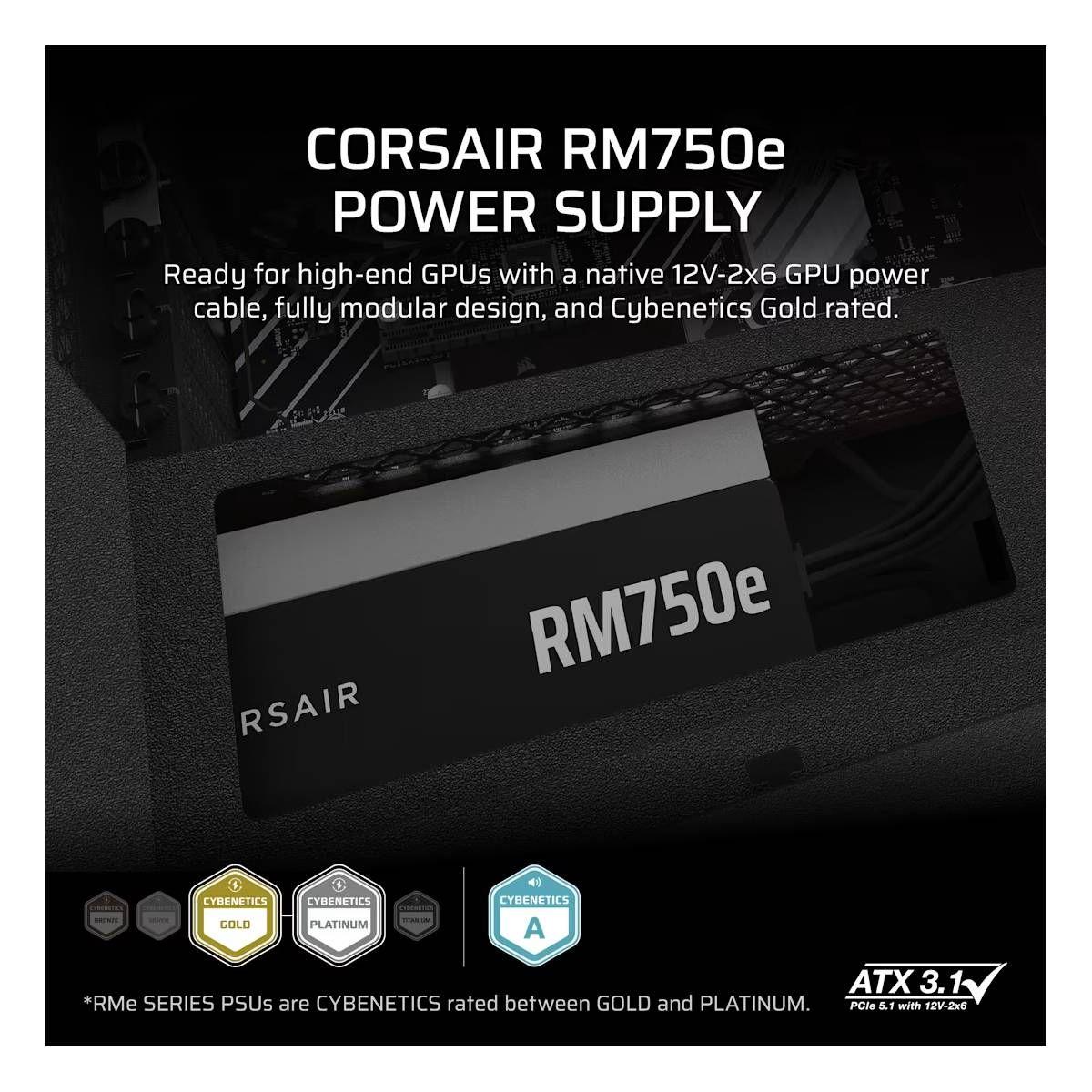 Fuente de Poder Corsair RMe Series RM750e 750W Full Modular-2