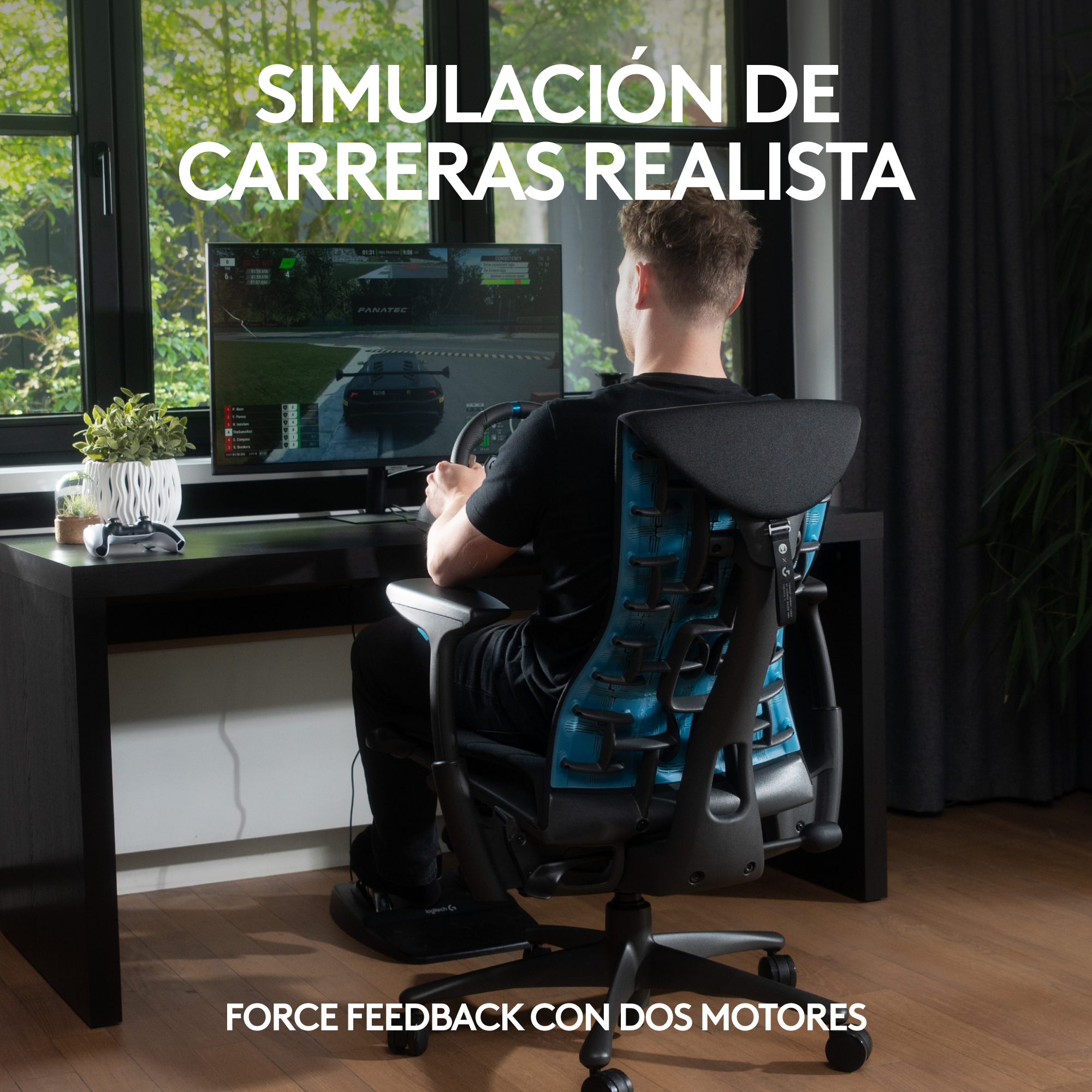 Volante Gamer c/ Pedales Logitech Force racing G29 PS3 PS4.-6