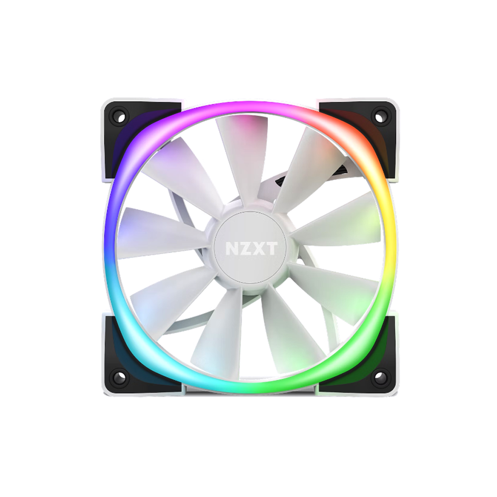 Ventilador NZXT AER RGB 2 120mm Blanco y Negro p Gabinete-1