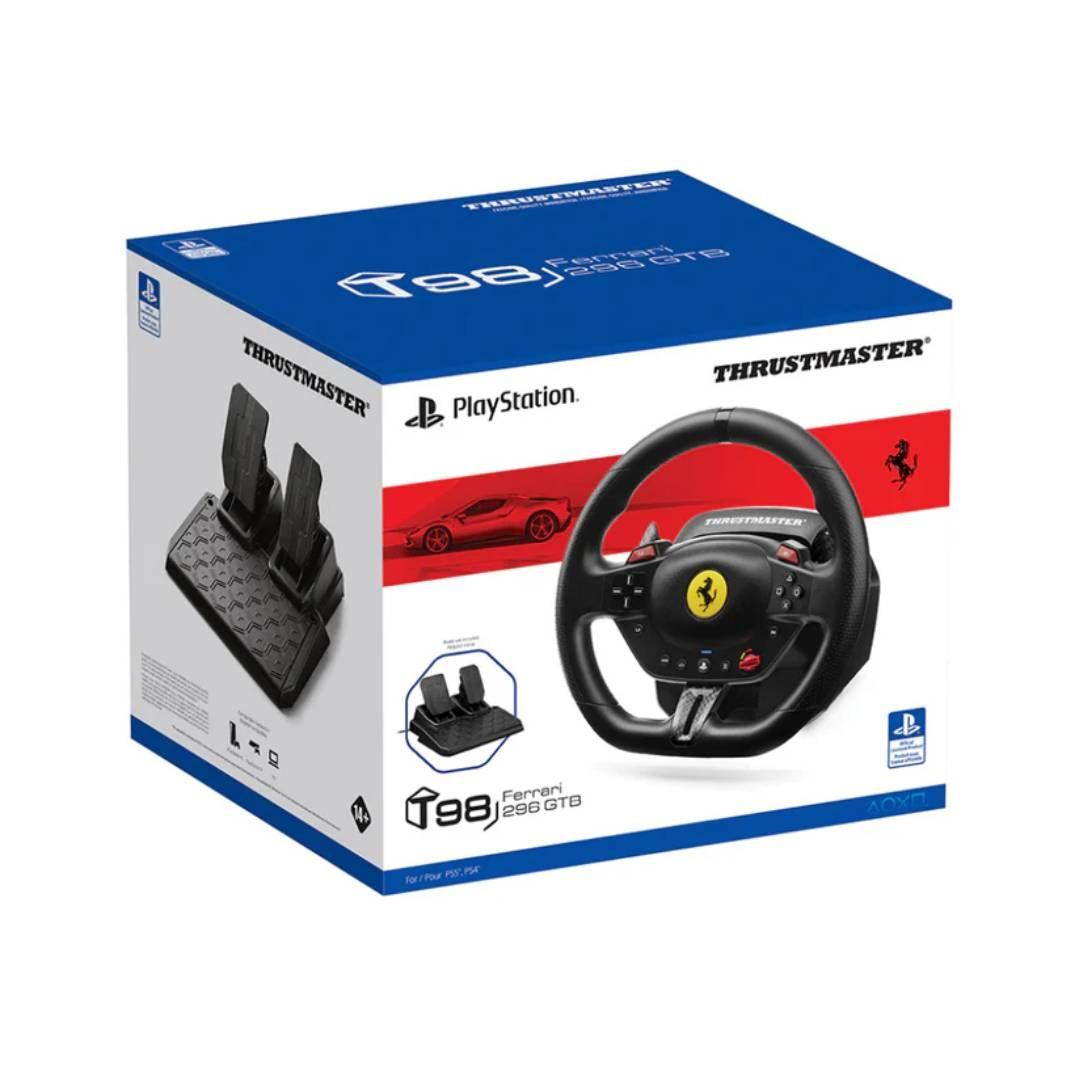 Volante y Pedales Thrustmaster T98 FERRARI 296 GTB para PS5-5