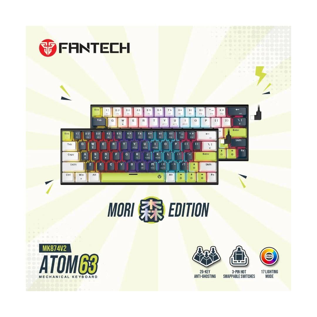 Teclado Fantech MK874V2 ATOM63 MORI Blue (Switch Taro)-4